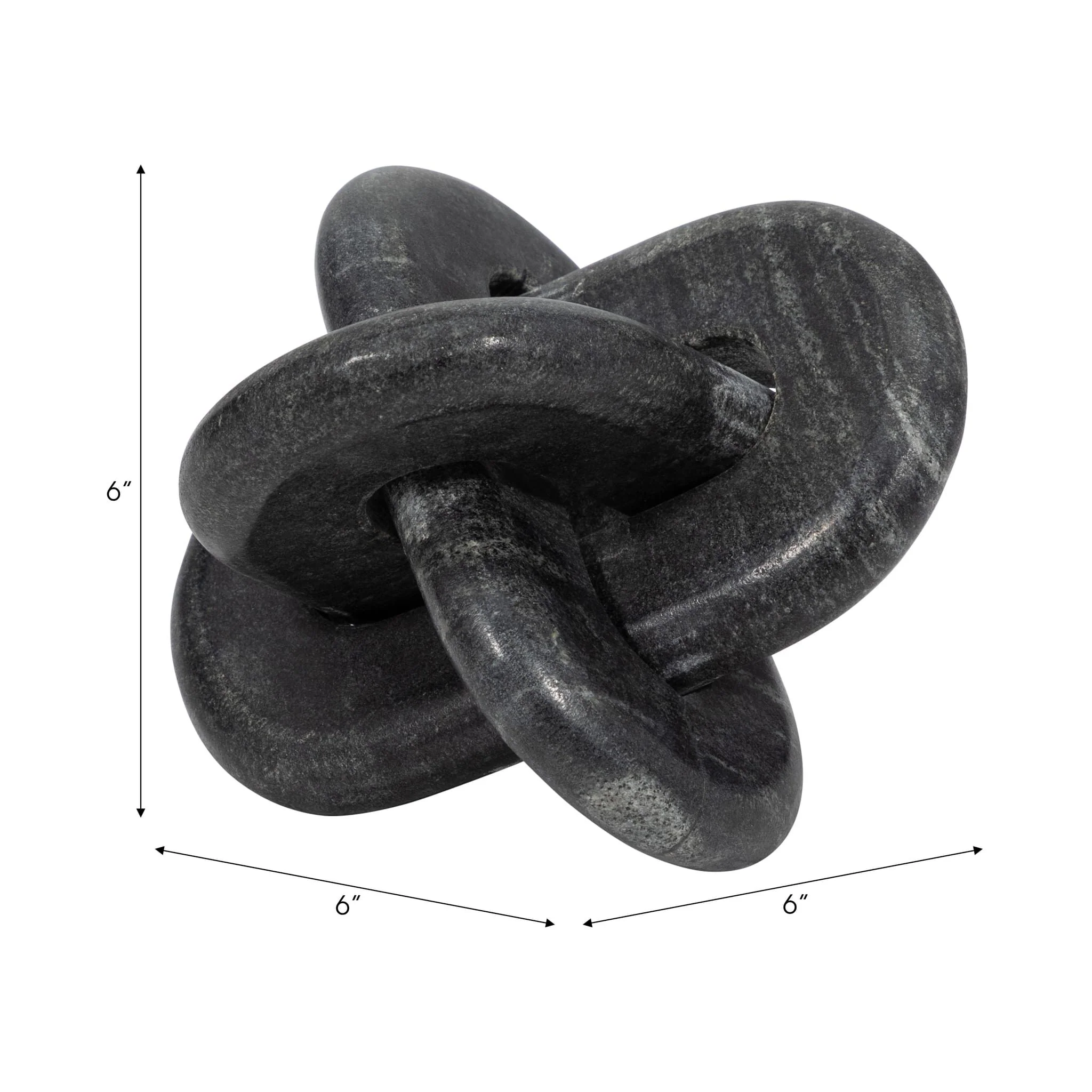 Marble, 6" Knot Decor, Grey - Image 7