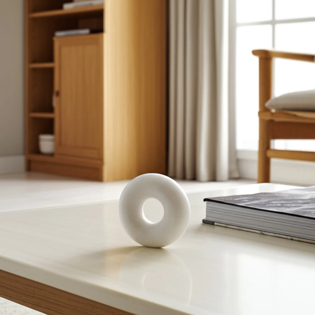 Marble, 6"  Sculpture, White - Image 10