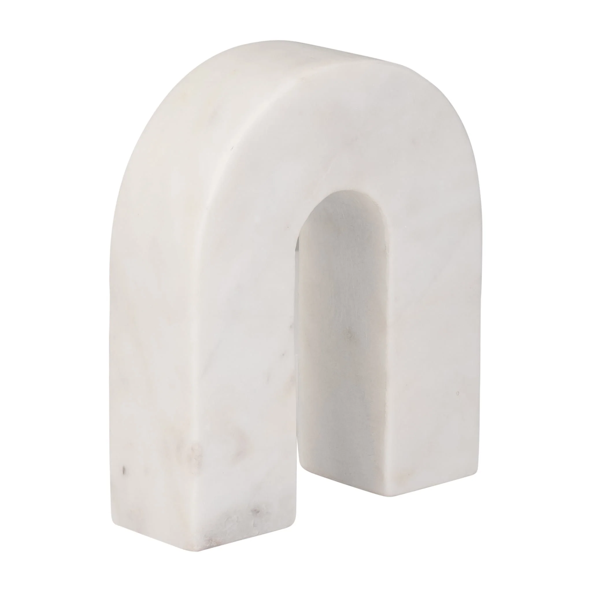 Marble, 6"h Horseshoe Tabletop Deco, White - Image 2