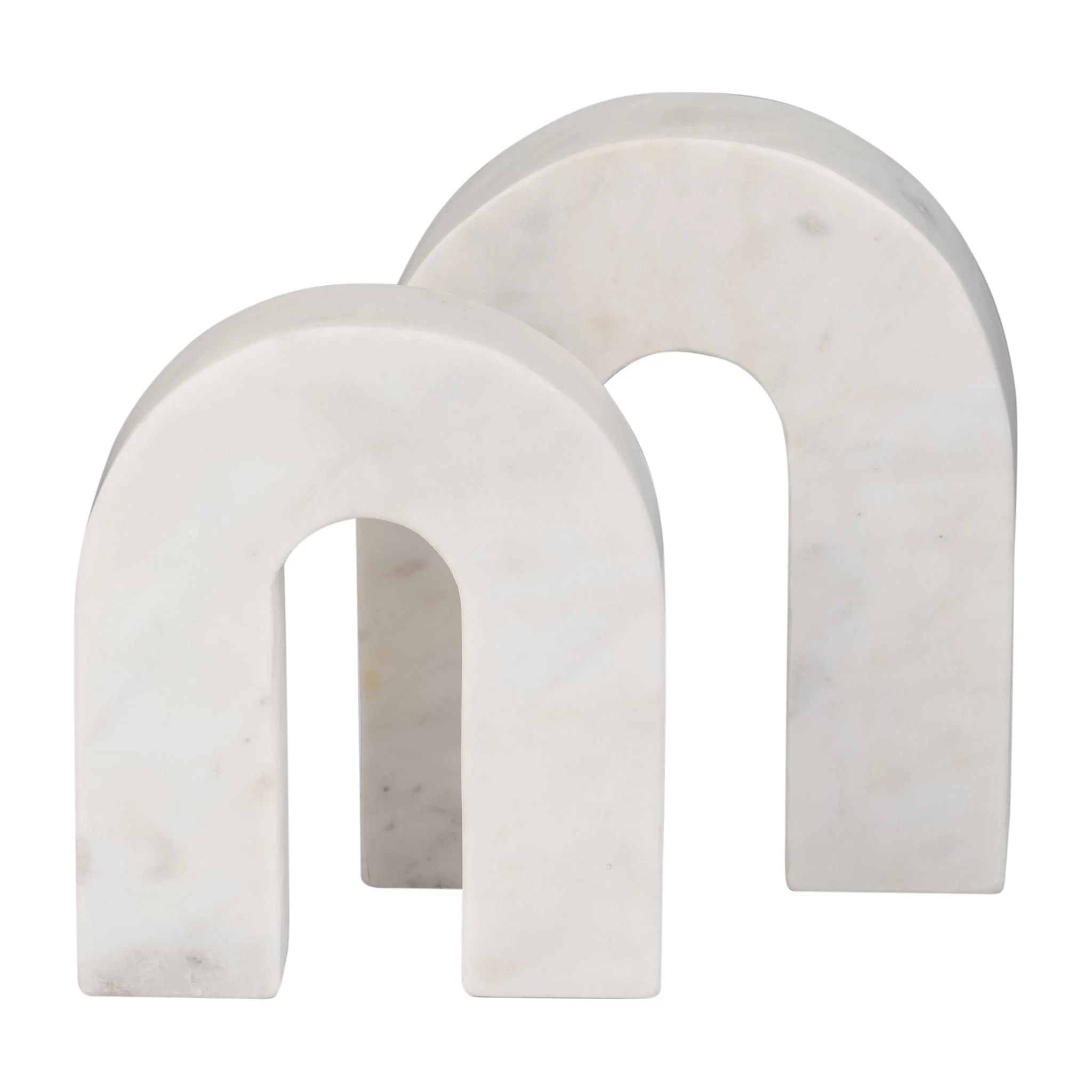 Marble, 6"h Horseshoe Tabletop Deco, White - Image 8
