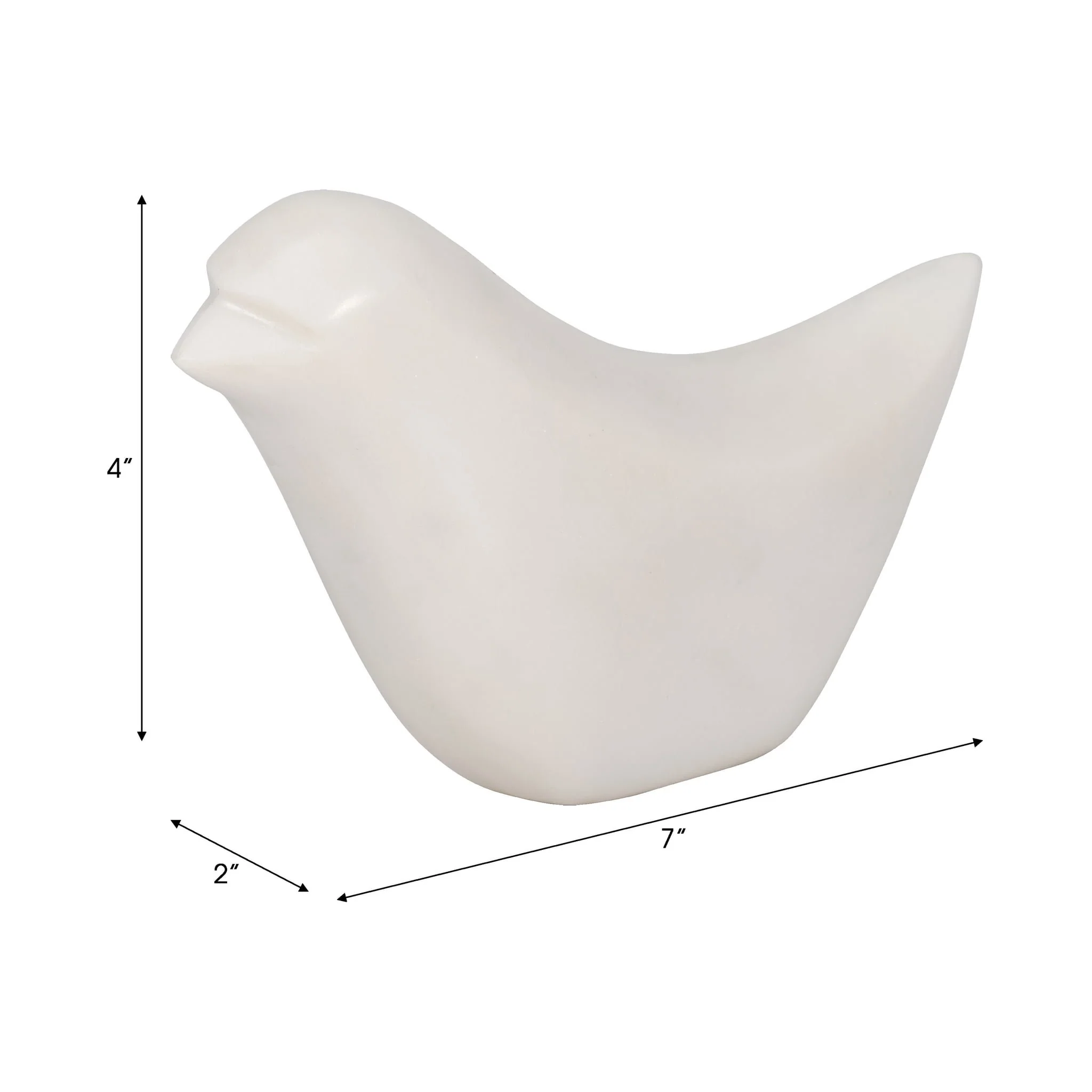Marble, 7" Bird, White - Image 7