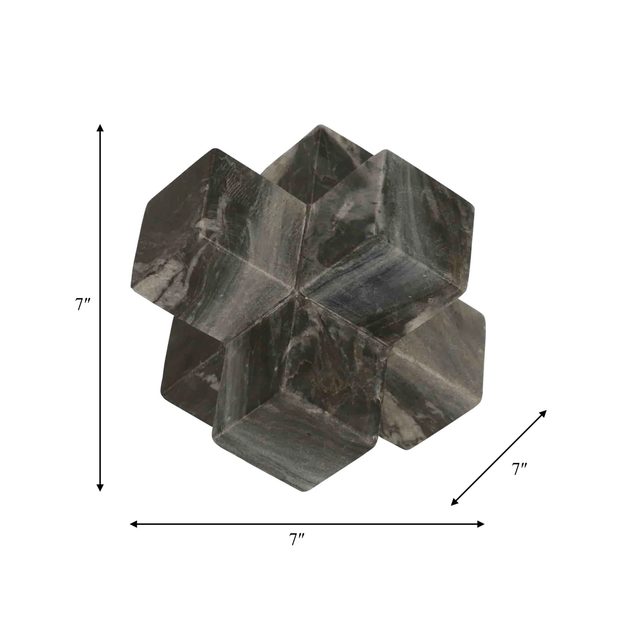 Marble 7" Jack Decor, Gray - Image 3