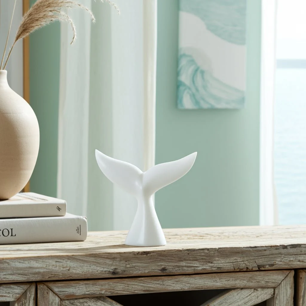 Marble, 7" Whale Tail, White - Image 10