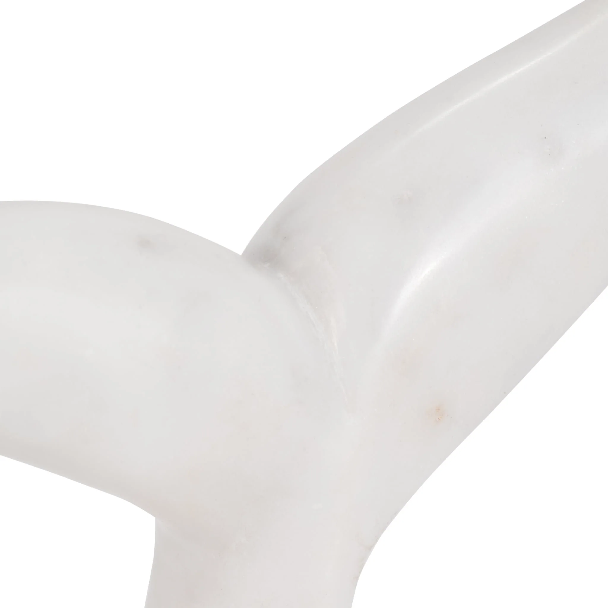 Marble, 7" Whale Tail, White - Image 5
