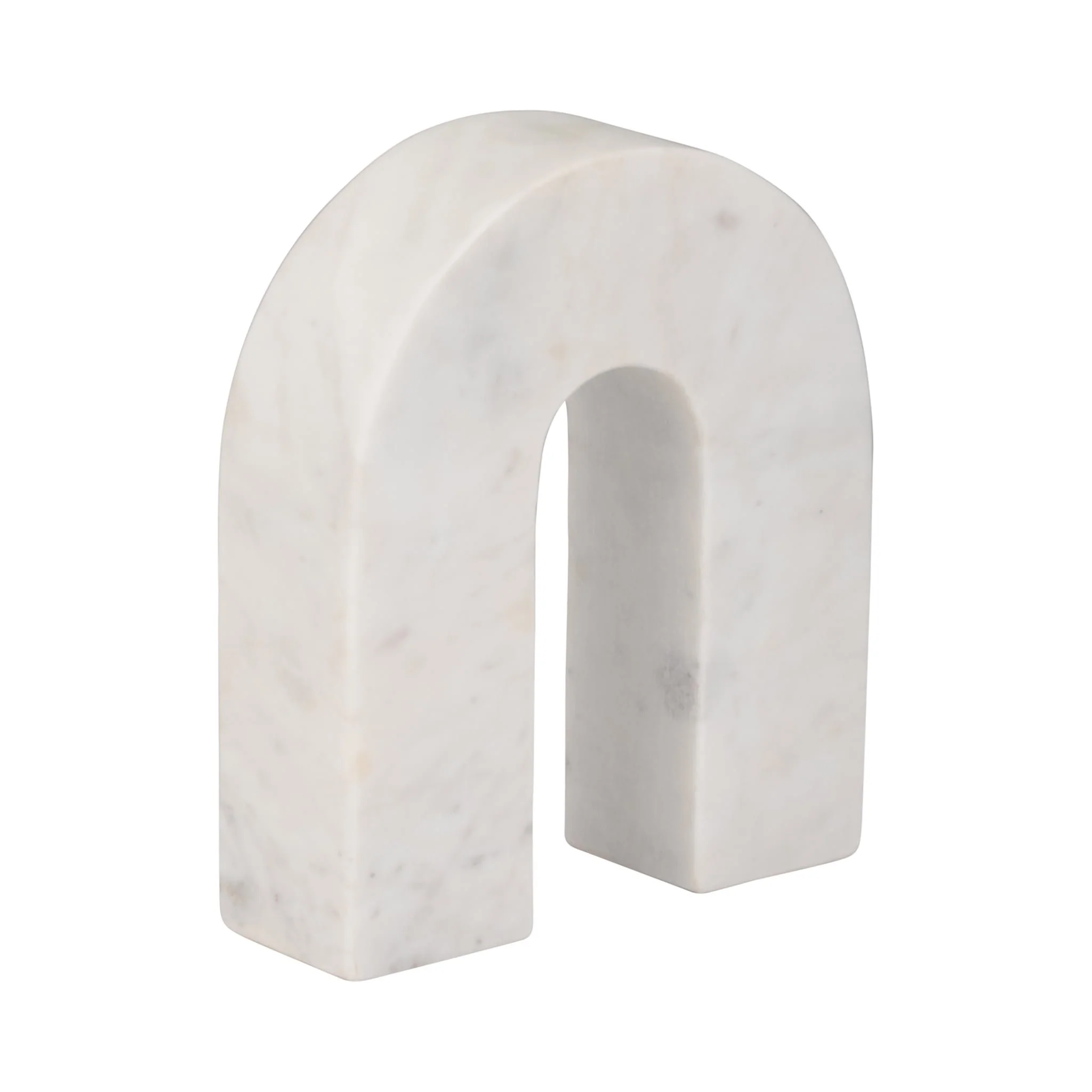 Marble, 7"h Horseshoe Tabletop Deco, White - Image 2