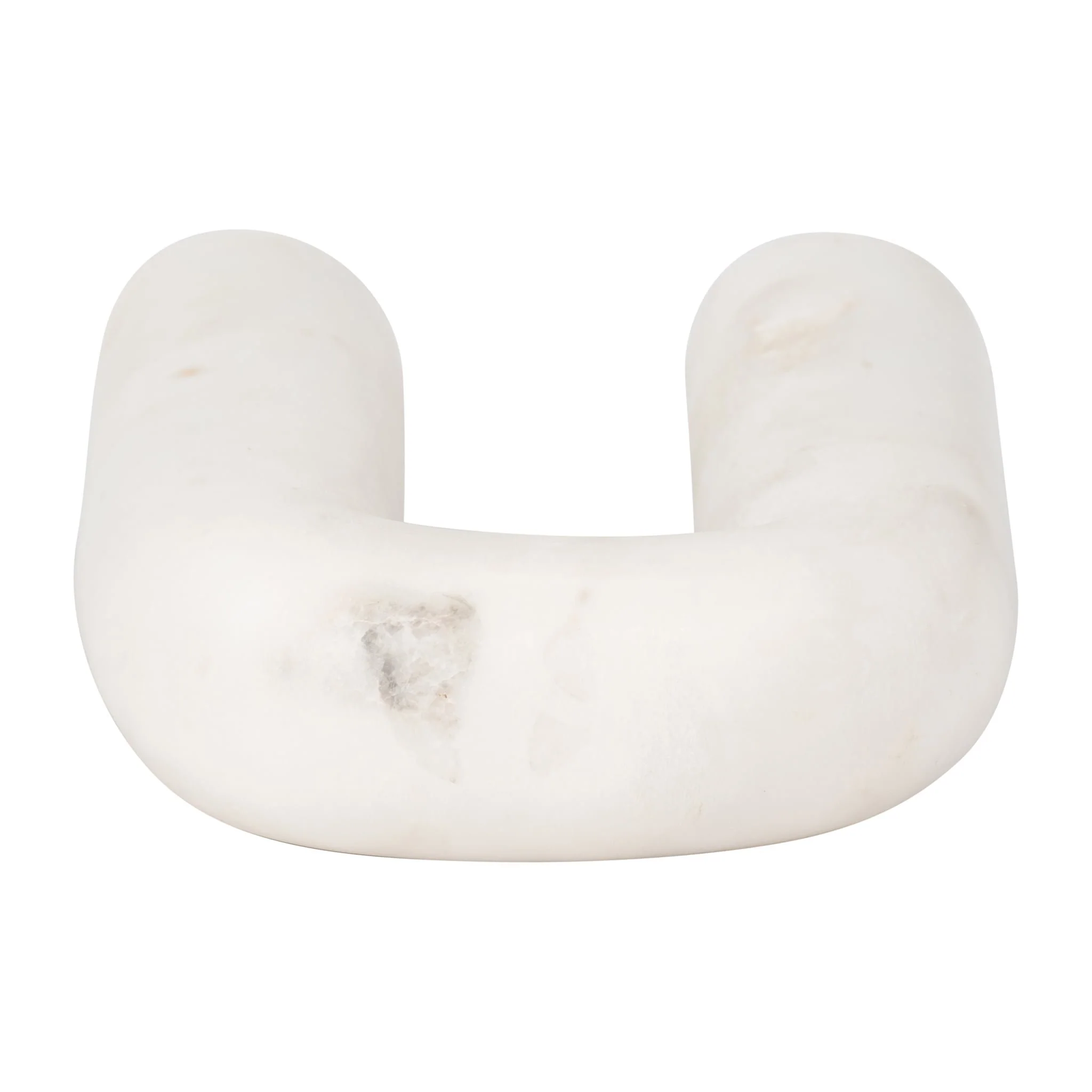 Marble, 8" Rounded Horseshoe Table Top Deco, White - Image 5