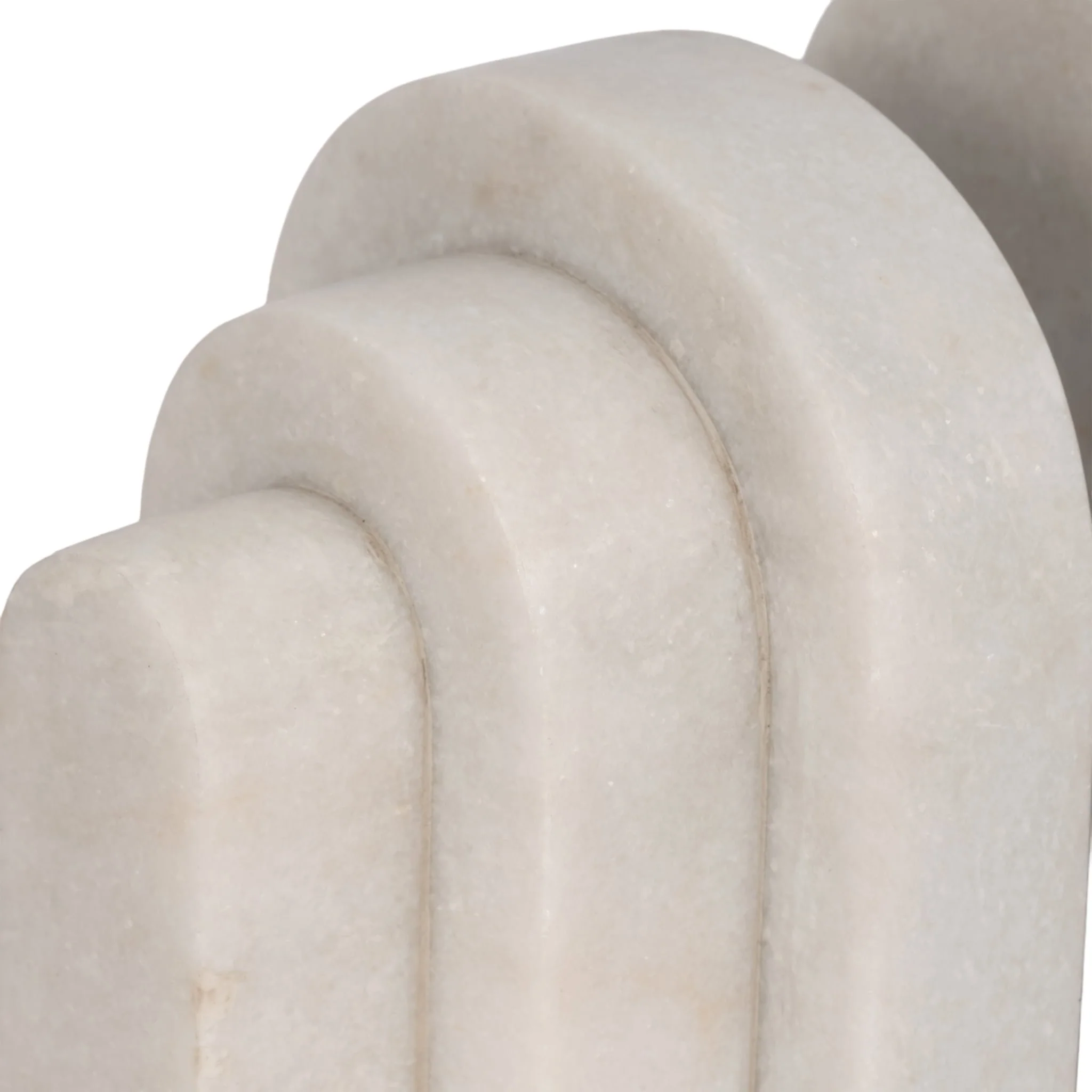 Marble, S/2 6", Layered Arches Bookends,white - Image 4