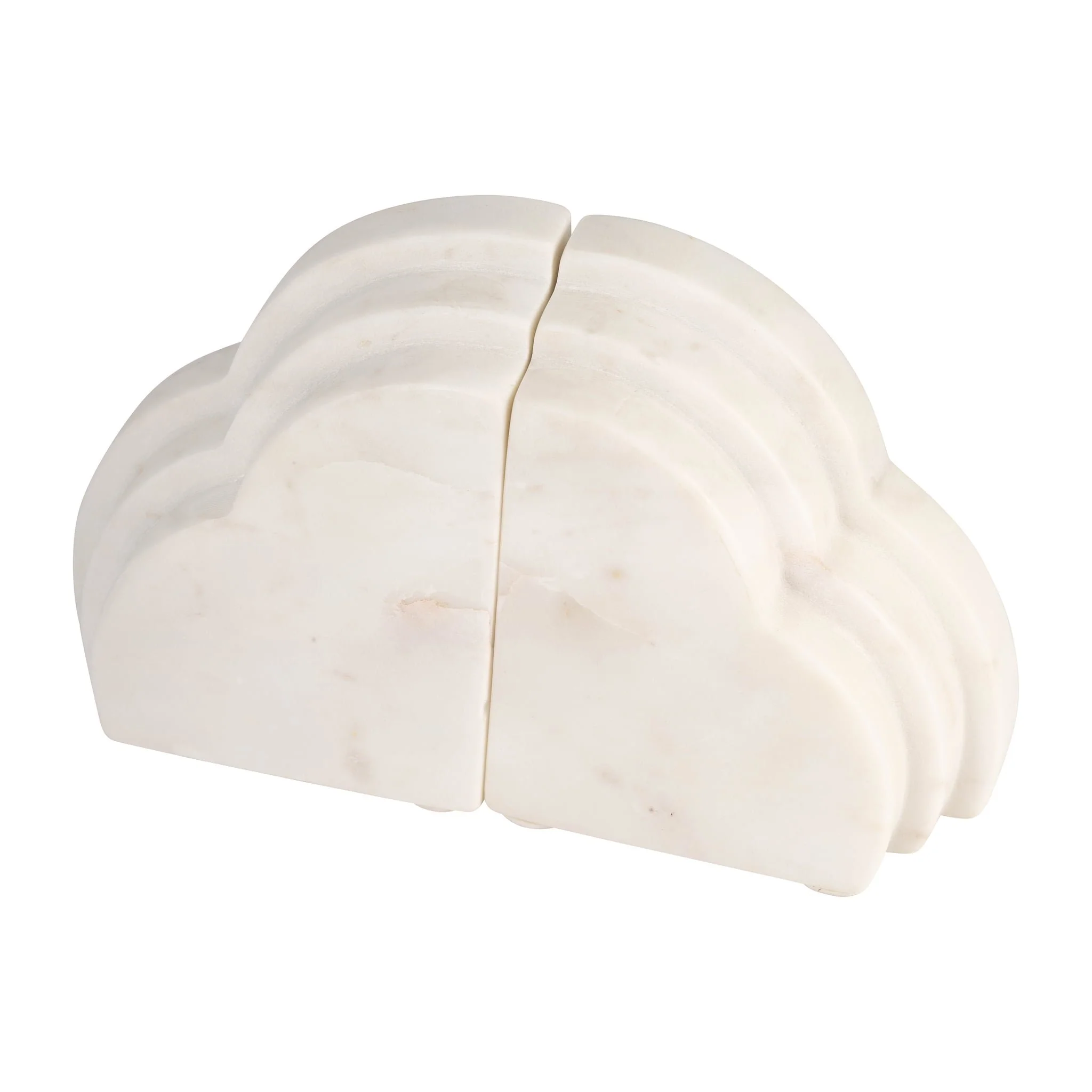 Marble, S/2 6"h Rainbow Bookends, White - Image 8
