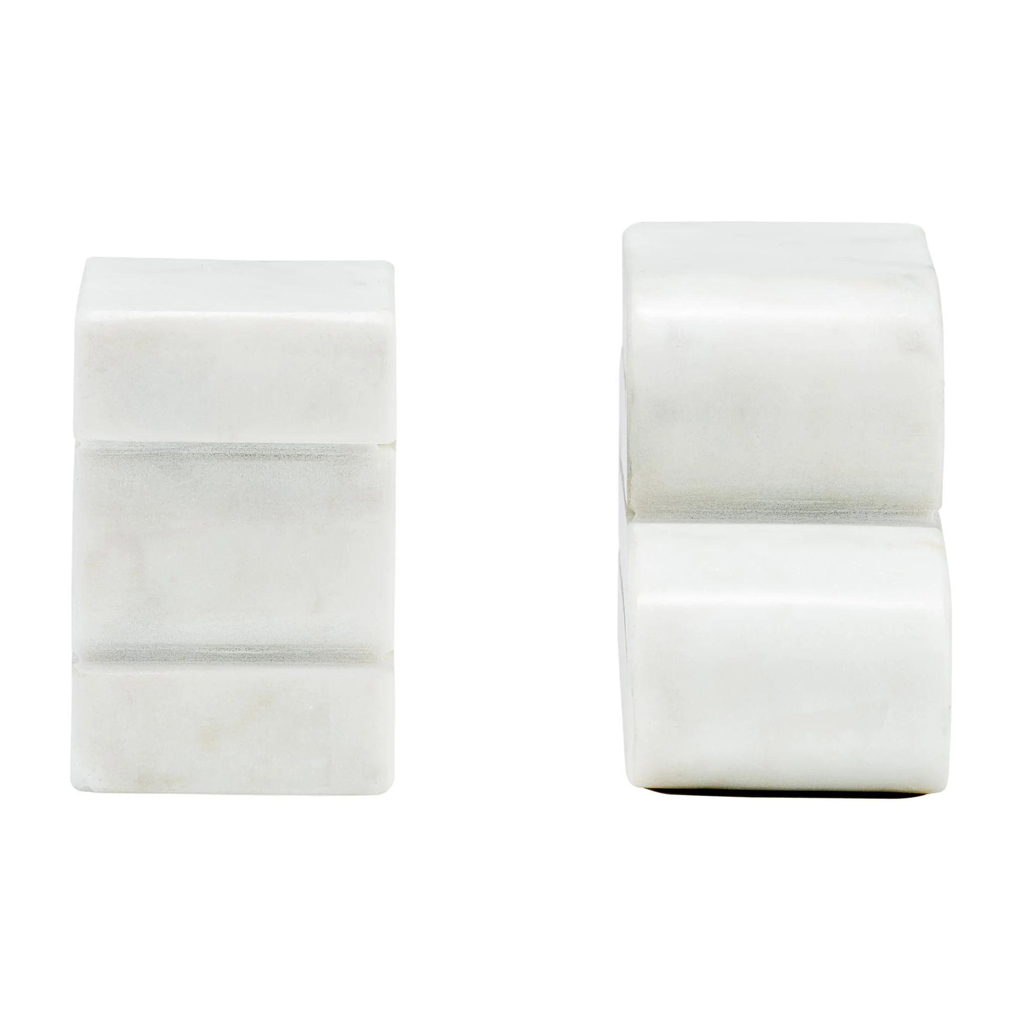 Marble, S/2 6"h Swirly Bookends, White - Image 5