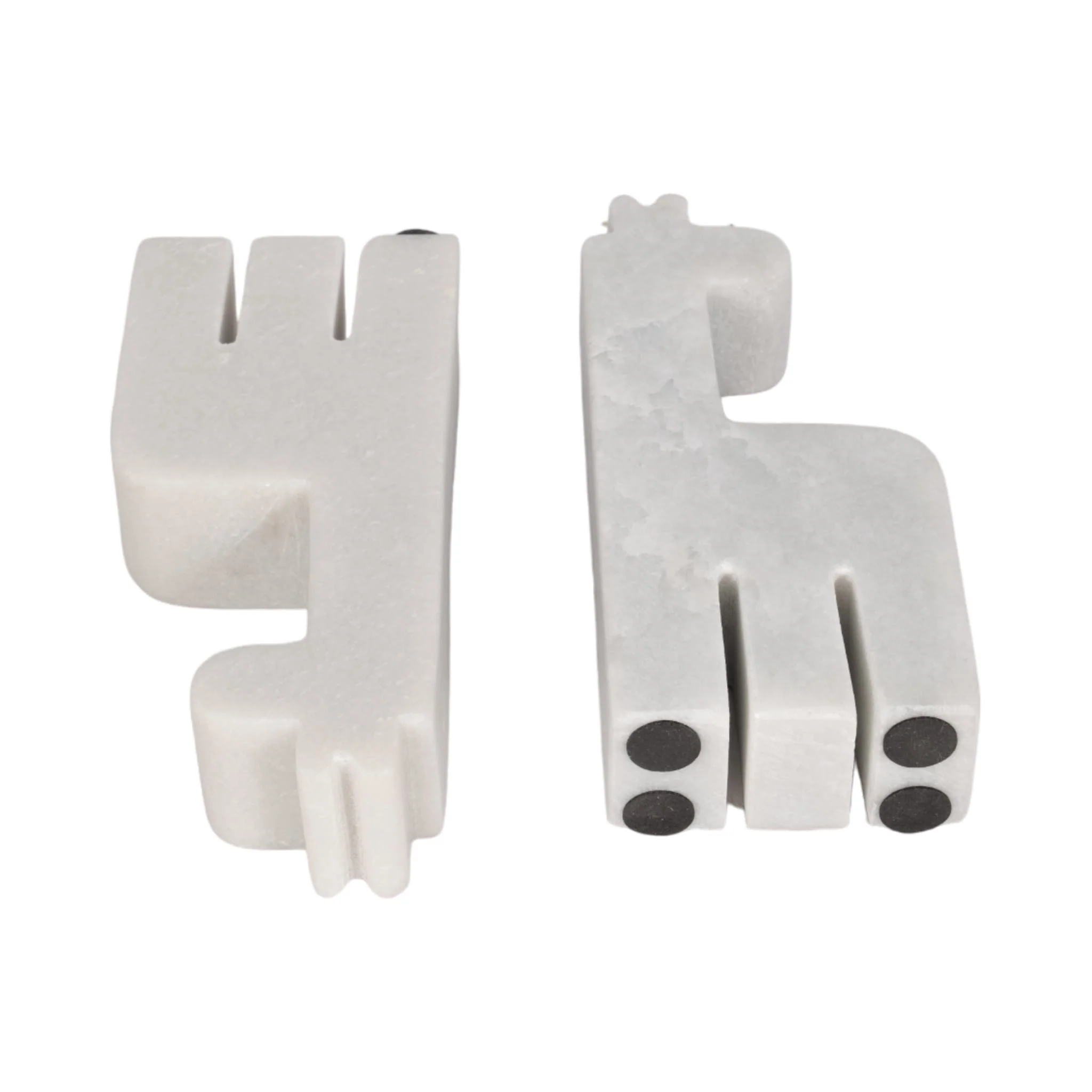 Marble, S/2 7" Giraffe Bookends, White - Image 6