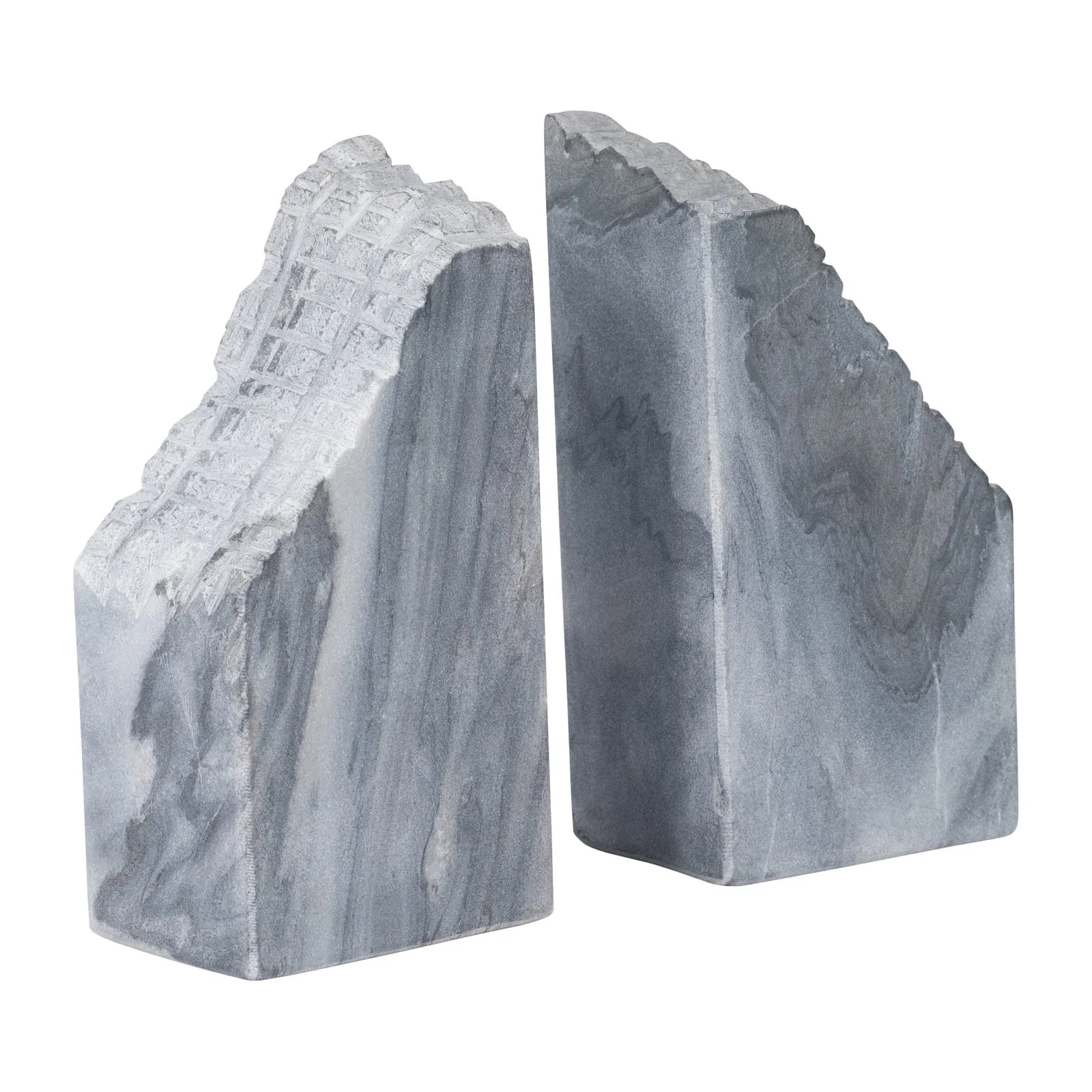 Marble, S/2 7" Live Edge Bookends, Black - Image 2
