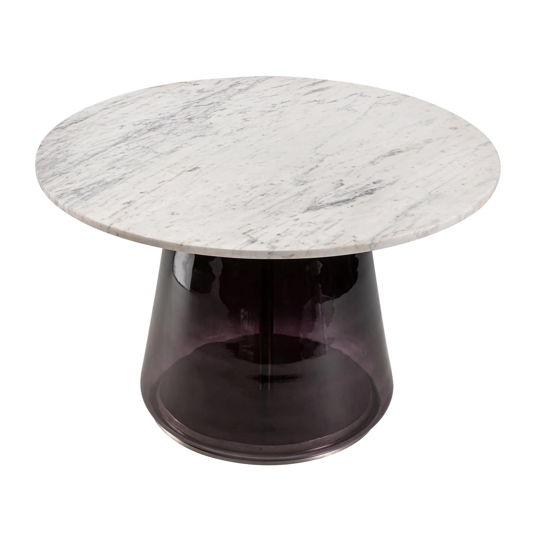 Marble Top, 19"h Coffee Table Gls Base, Multi, 2bx - Image 2