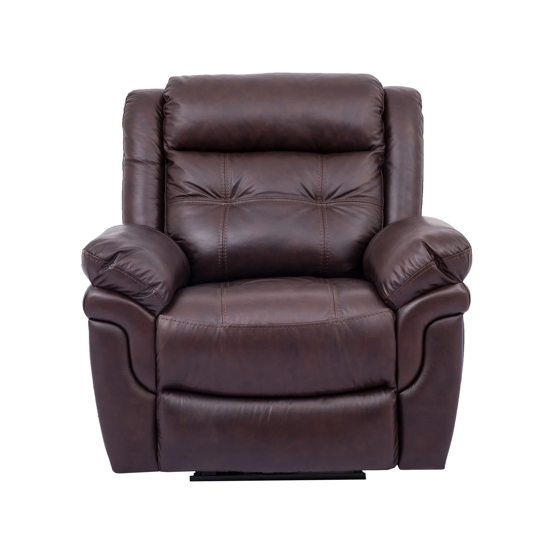 Marcel Manual Reclining 2 Piece Sofa and Recliner Set in Dark Brown Leather - Image 5