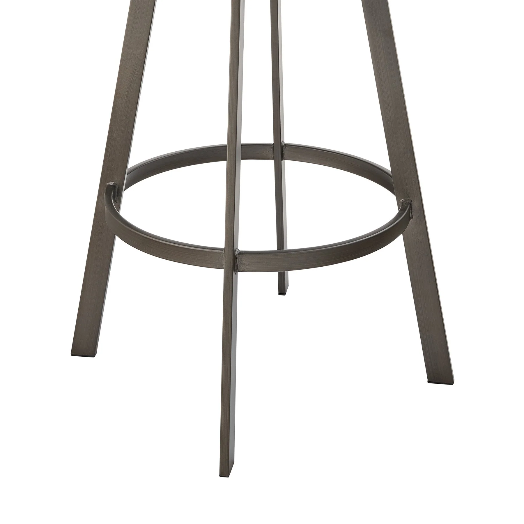 Marcie 26" Swivel Counter Stool in Mineral Finish and Vintage Black Faux Leather - Image 8