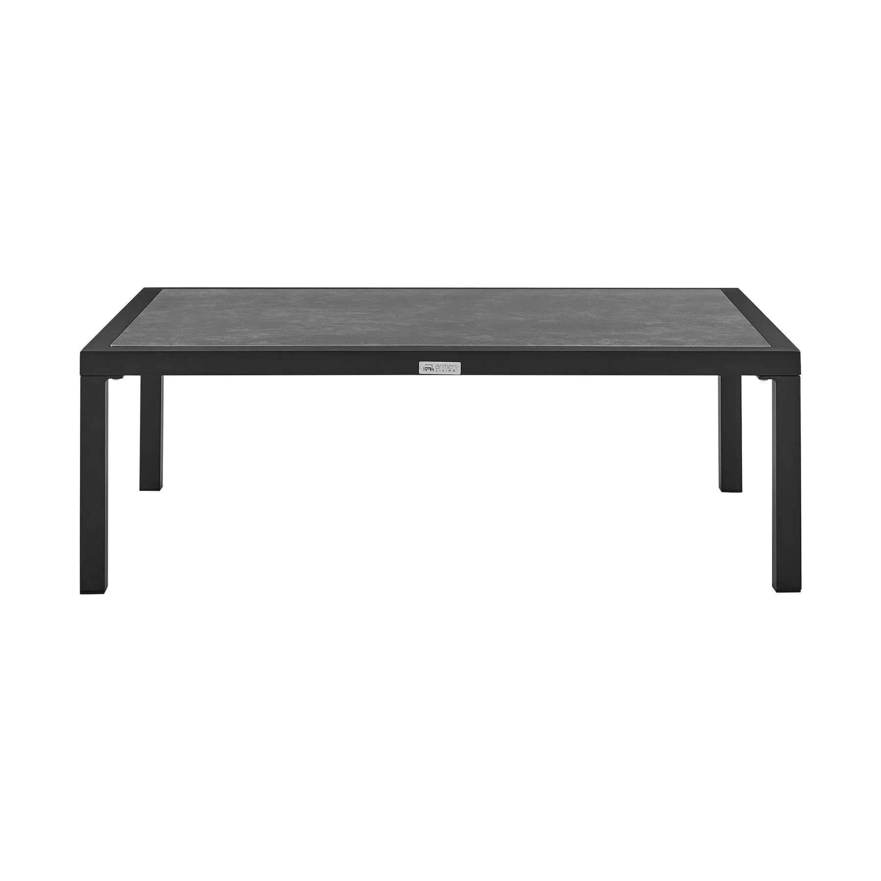 Mareike 4 Piece Outdoor Patio Furniture Set in Black Aluminum and Rope with Gray Cushions - Image 7