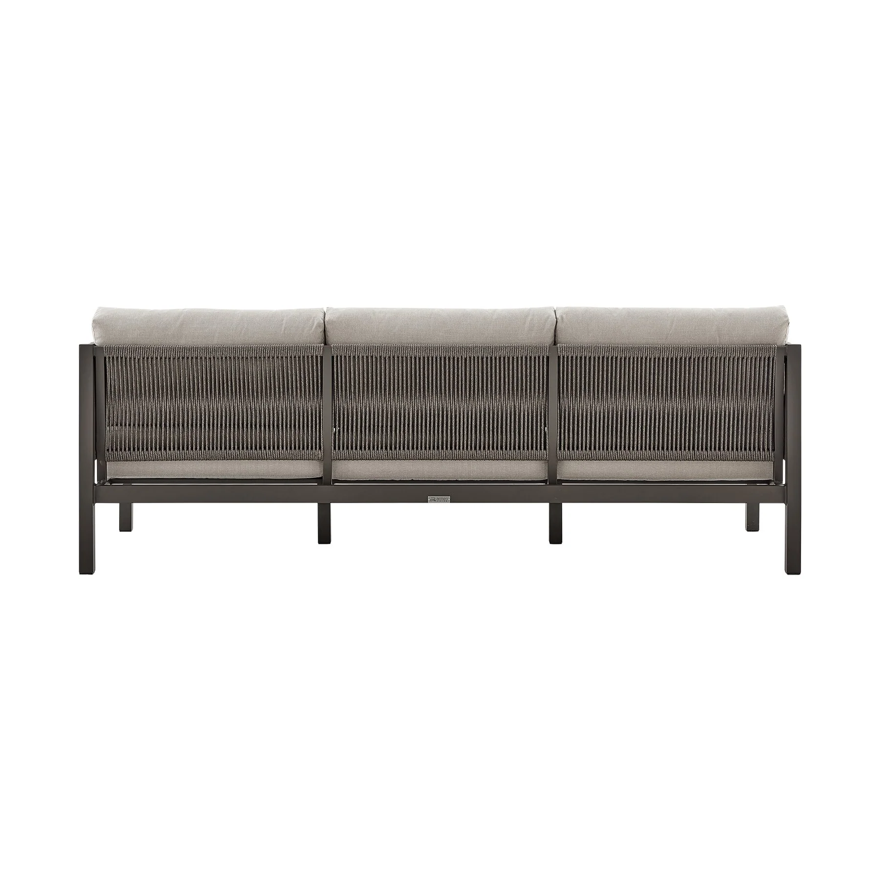Mareike Aluminum and Rope Outdoor Sofa in Brown - Image 4