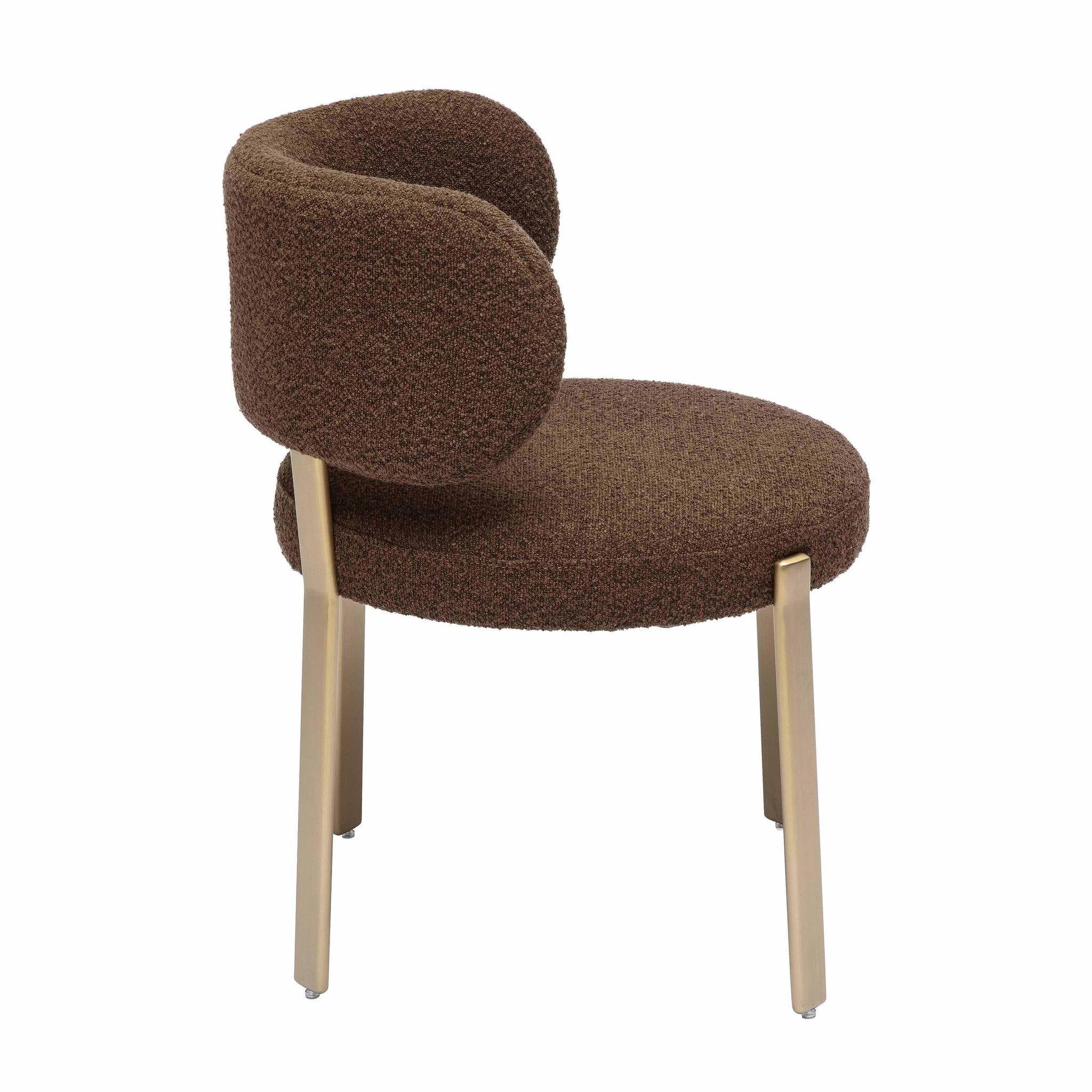 Margaret Chocolate Brown Performance Boucle Dining Chair - Image 4