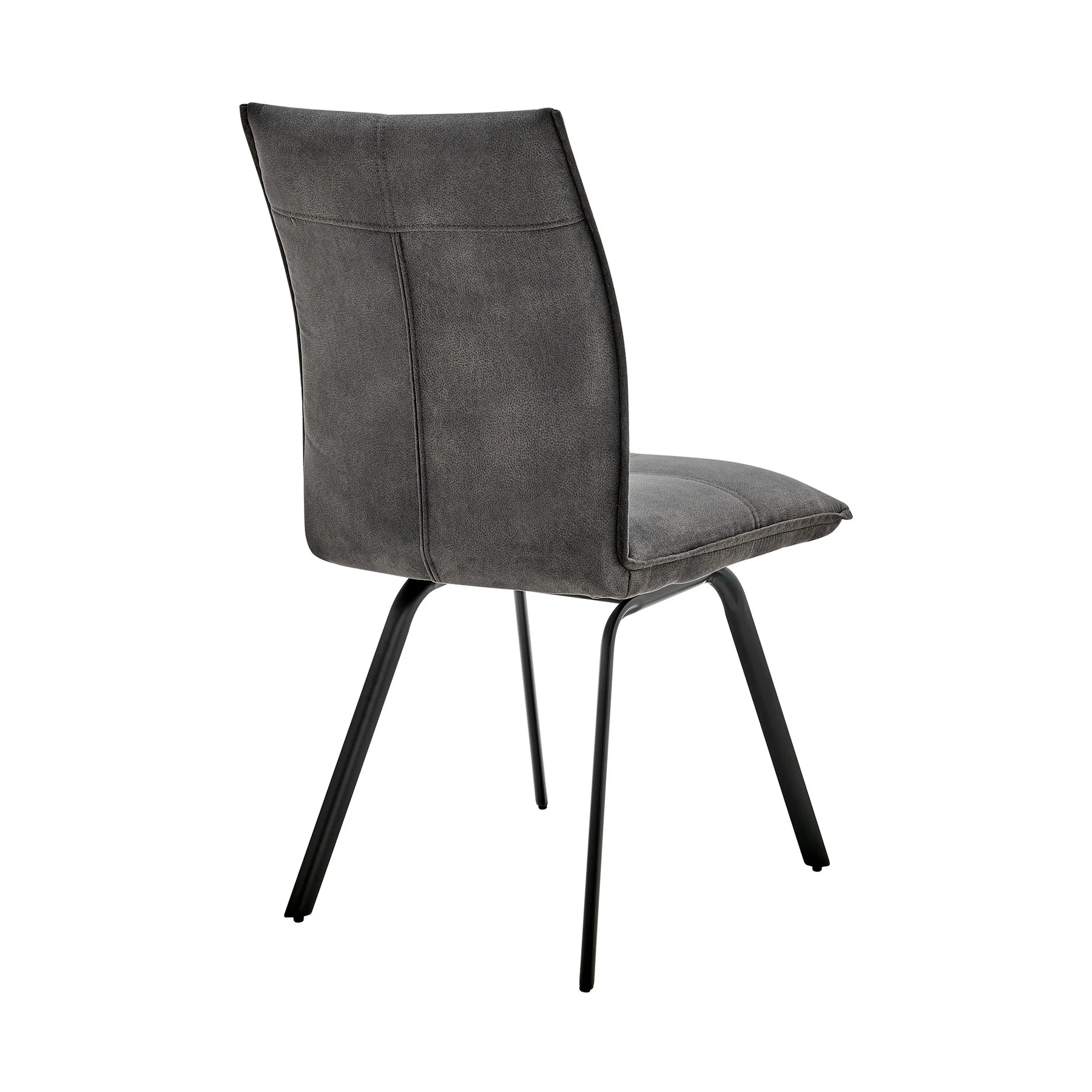 Margot and Rylee 5 Piece Modern Rectangular Dining Set in Light Gray Melamine Wood and Charcoal Fabric - Image 3