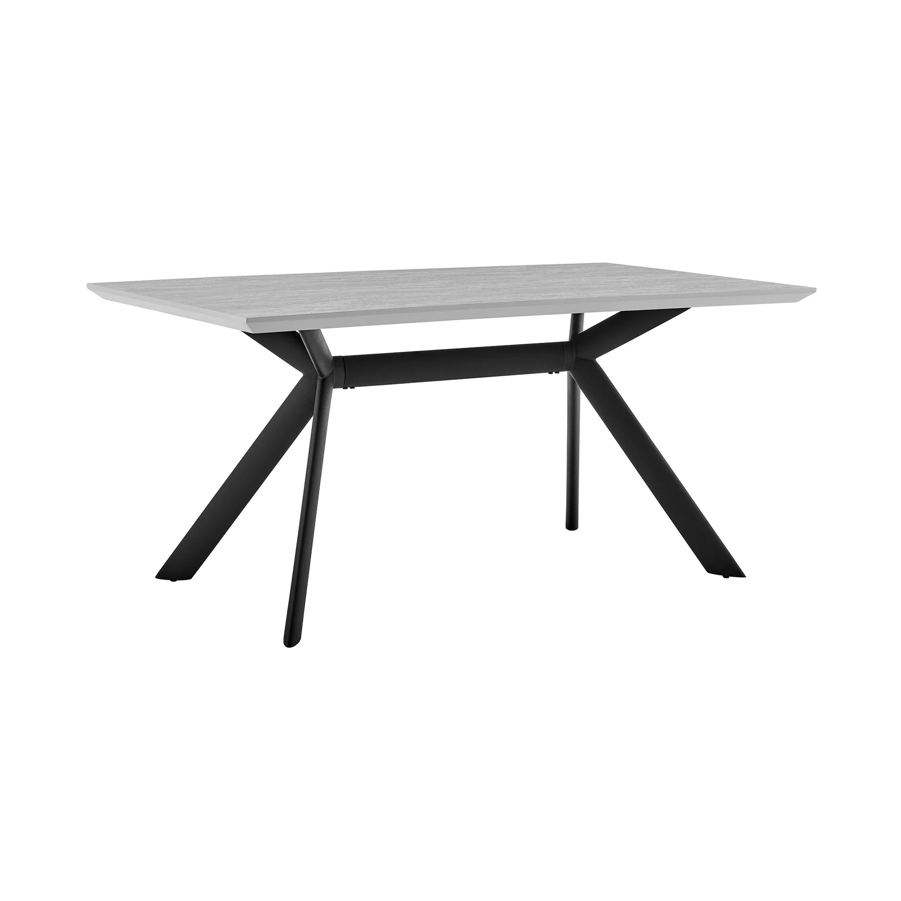 Margot and Rylee 5 Piece Modern Rectangular Dining Set in Light Gray Melamine Wood and Charcoal Fabric - Image 5