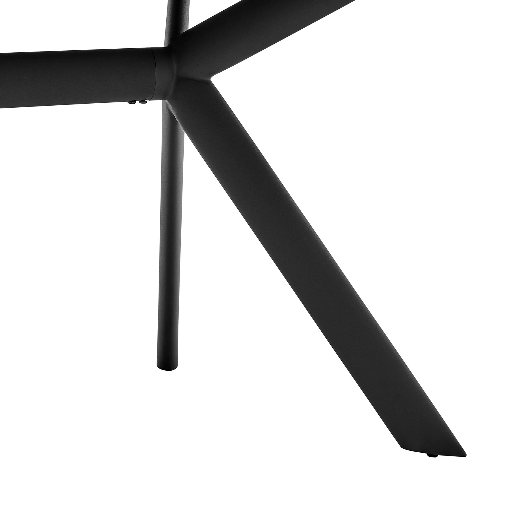 Margot Light Gray Rectangular Dining Table with Black Finish - Image 4