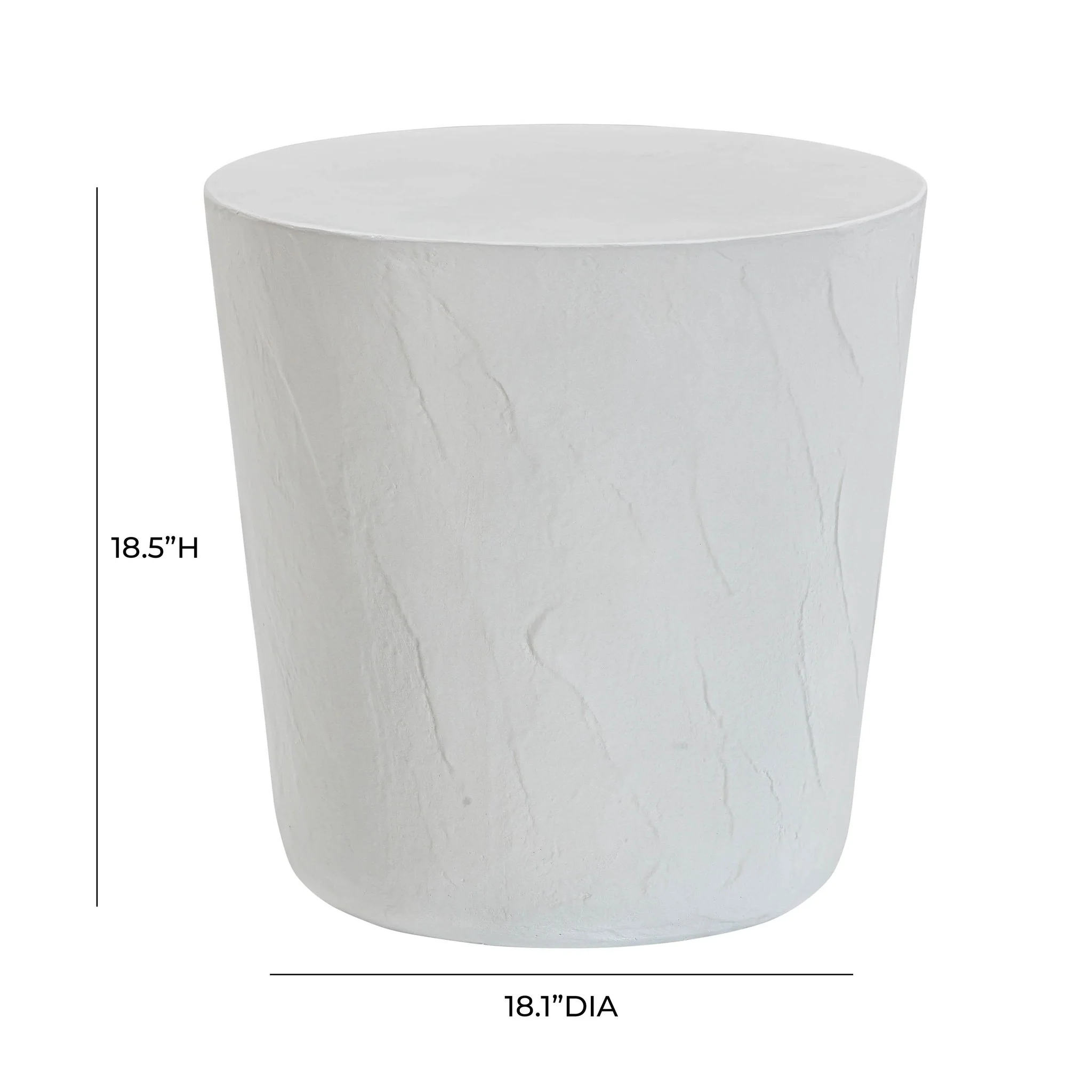 Margot Light Grey Faux Plaster Indoor / Outdoor Concrete Stool - Image 7
