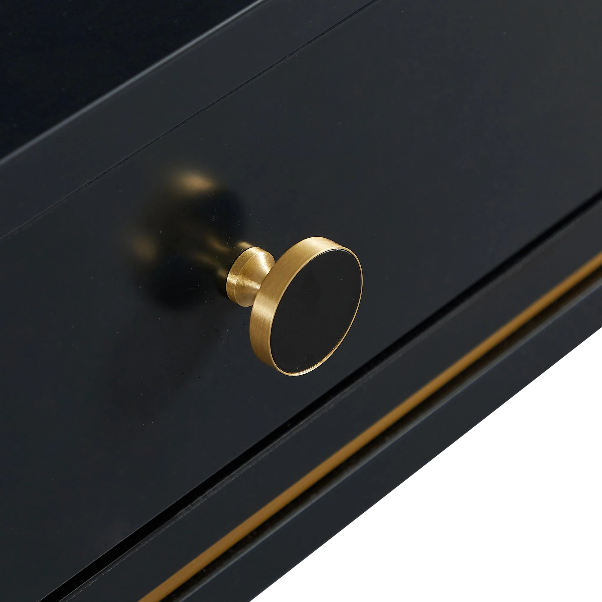 Mariah Two Drawer Black Desk - Image 5