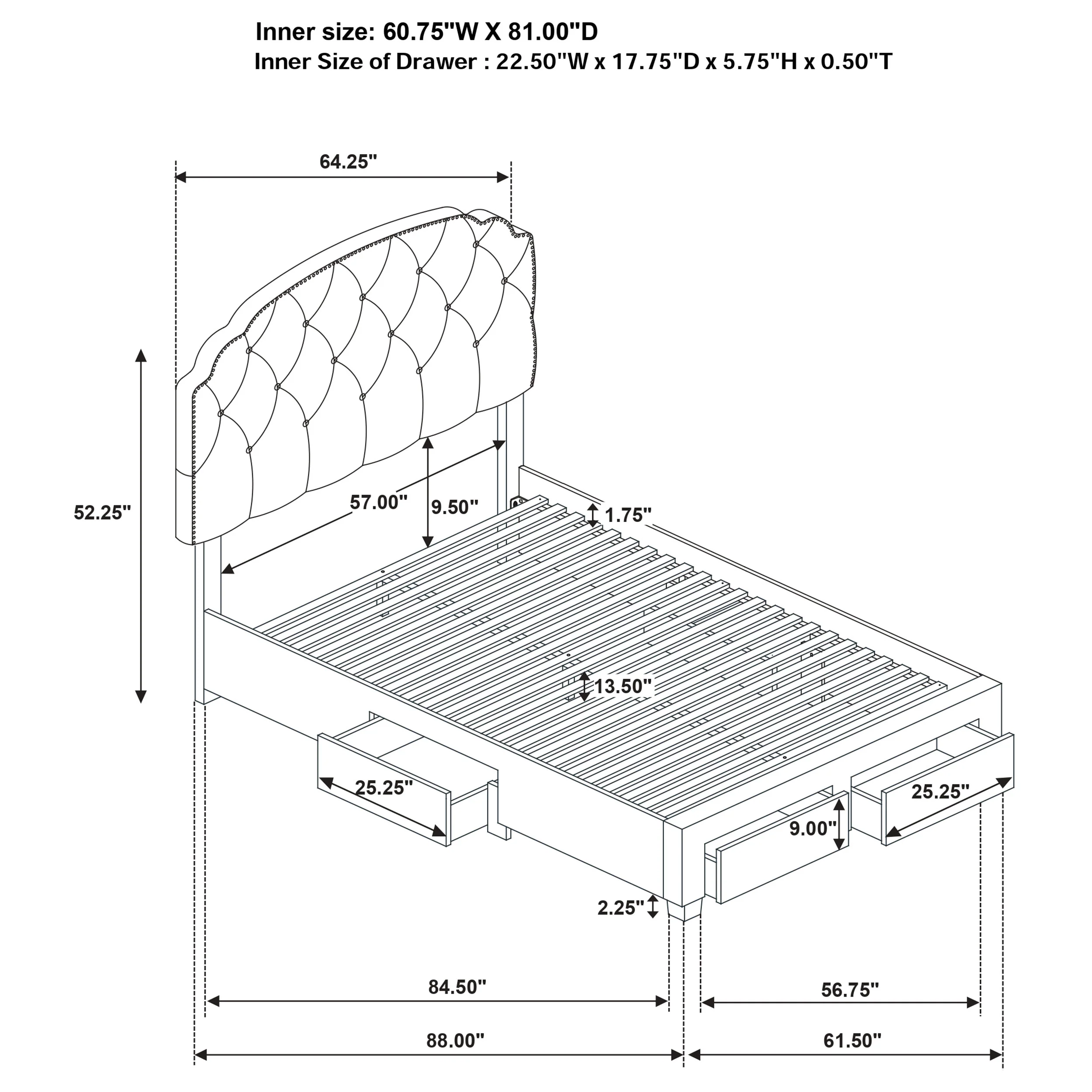 Marianna Panel Platform Storage Bed - Image 13