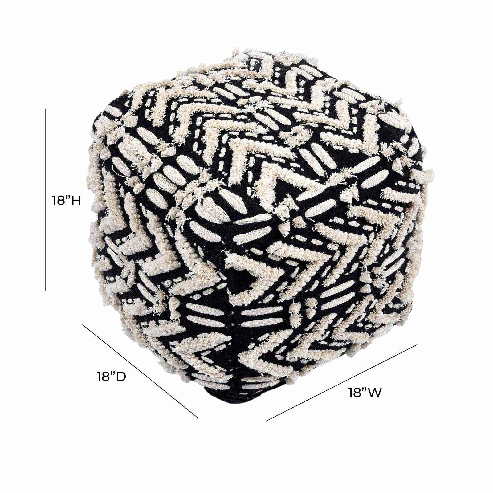 Mariel Cotton Pouf - Image 6