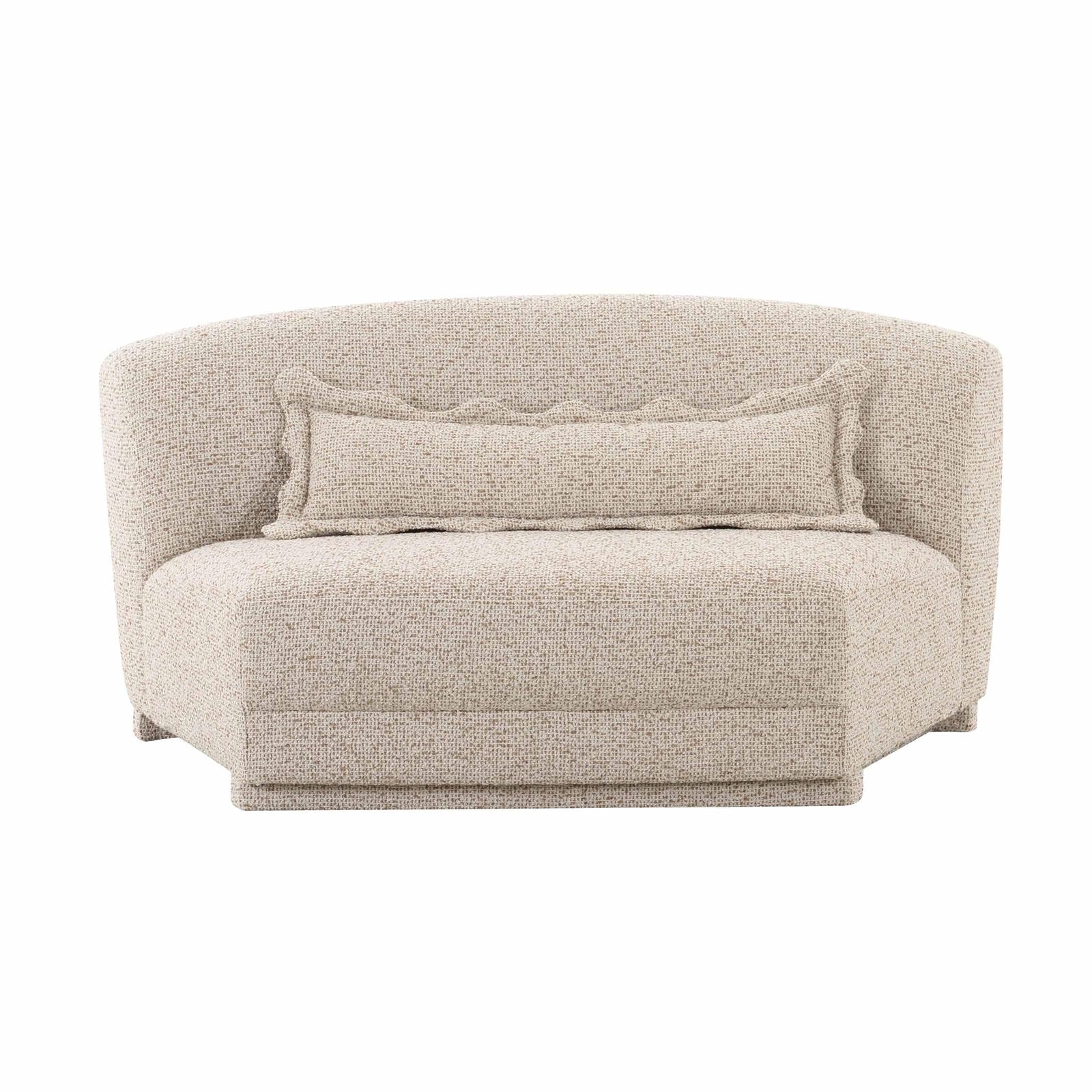 Marion Two-Tone Textured Boucle Armless Loveseat - Image 3