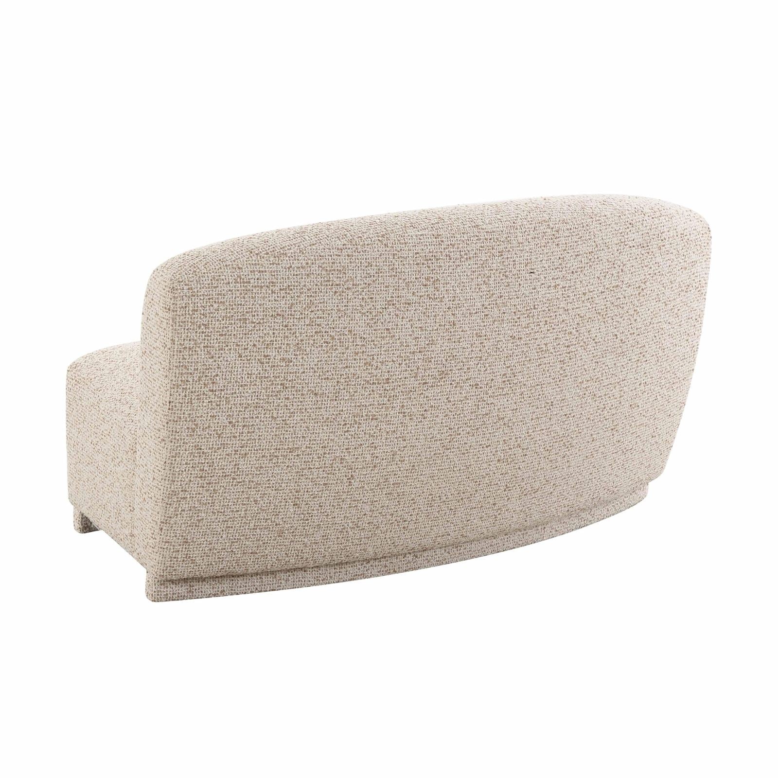 Marion Two-Tone Textured Boucle Armless Loveseat - Image 4