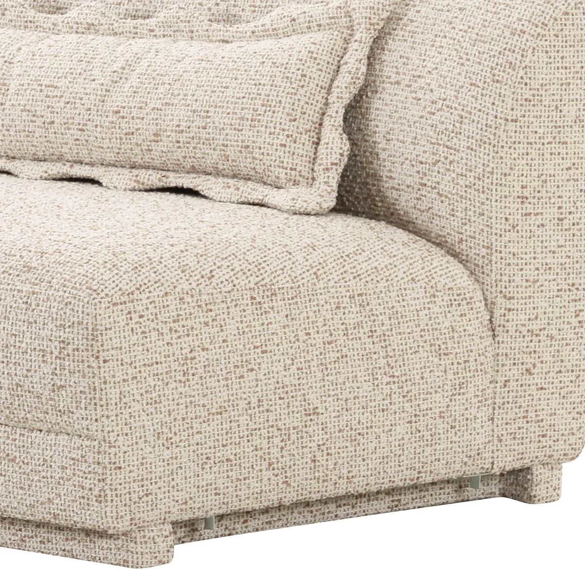 Marion Two-Tone Textured Boucle Armless Loveseat - Image 5