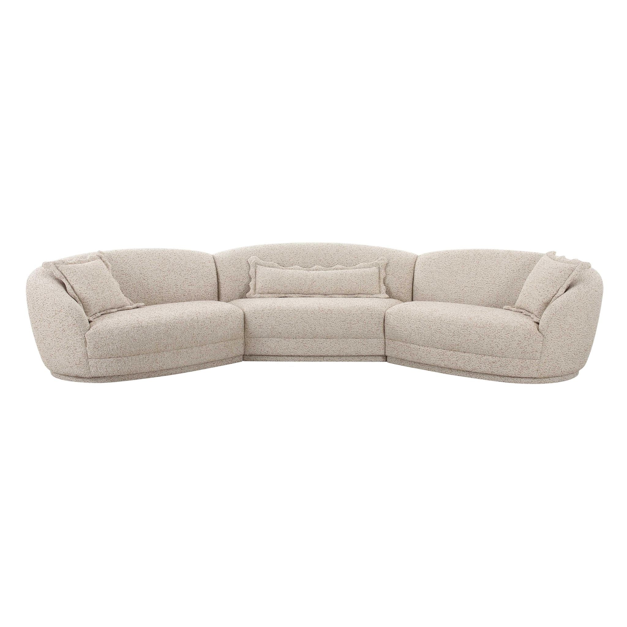 Marion Two-Tone Textured Boucle Large Sectional - Image 3