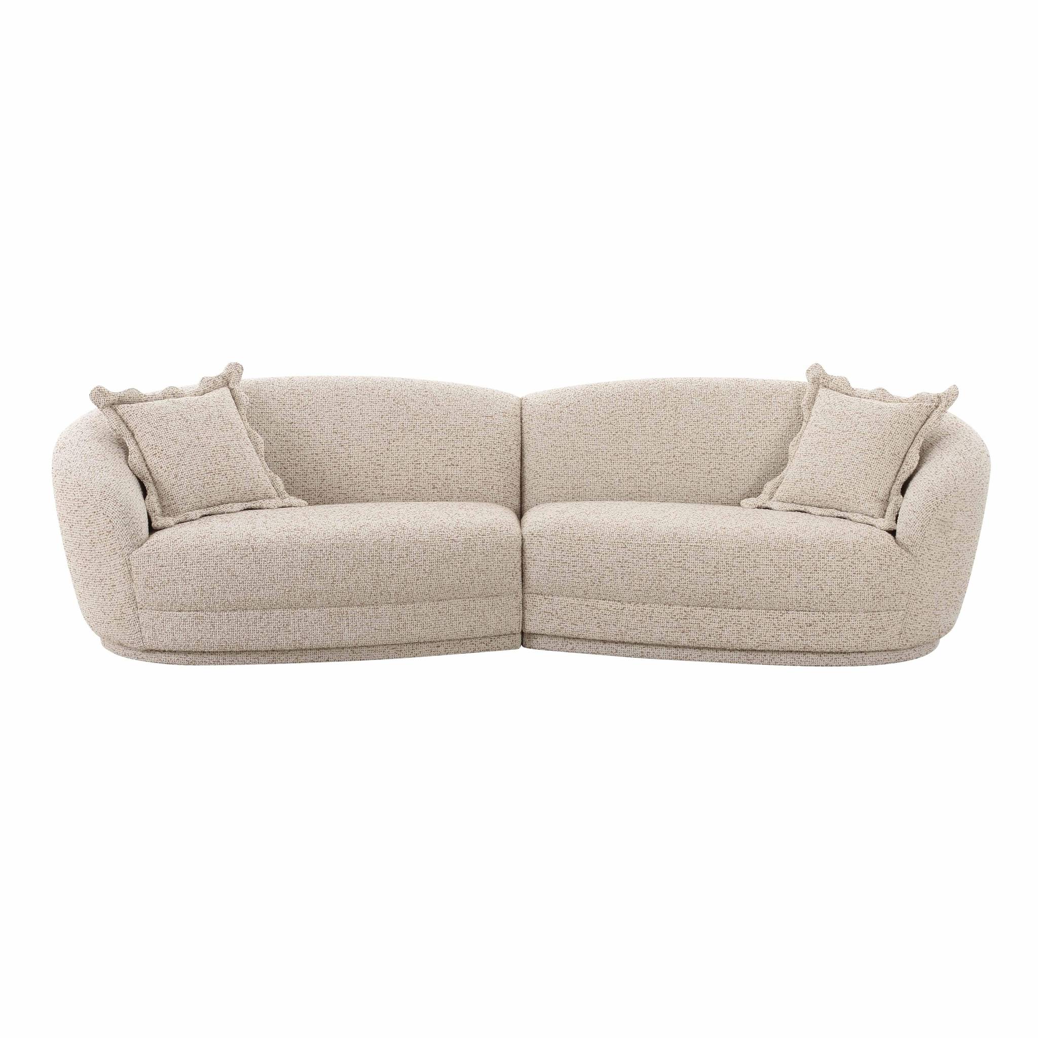 Marion Two-Tone Textured Boucle Sectional - Image 3
