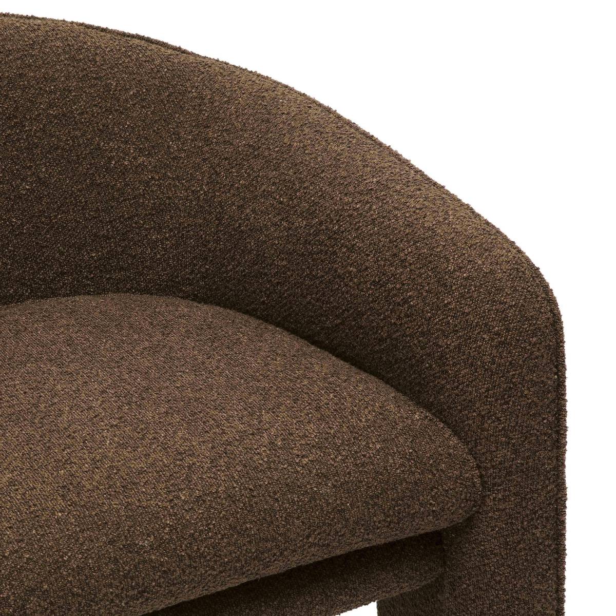 Marla Chocolate Brown Boucle Accent Chair - Image 5