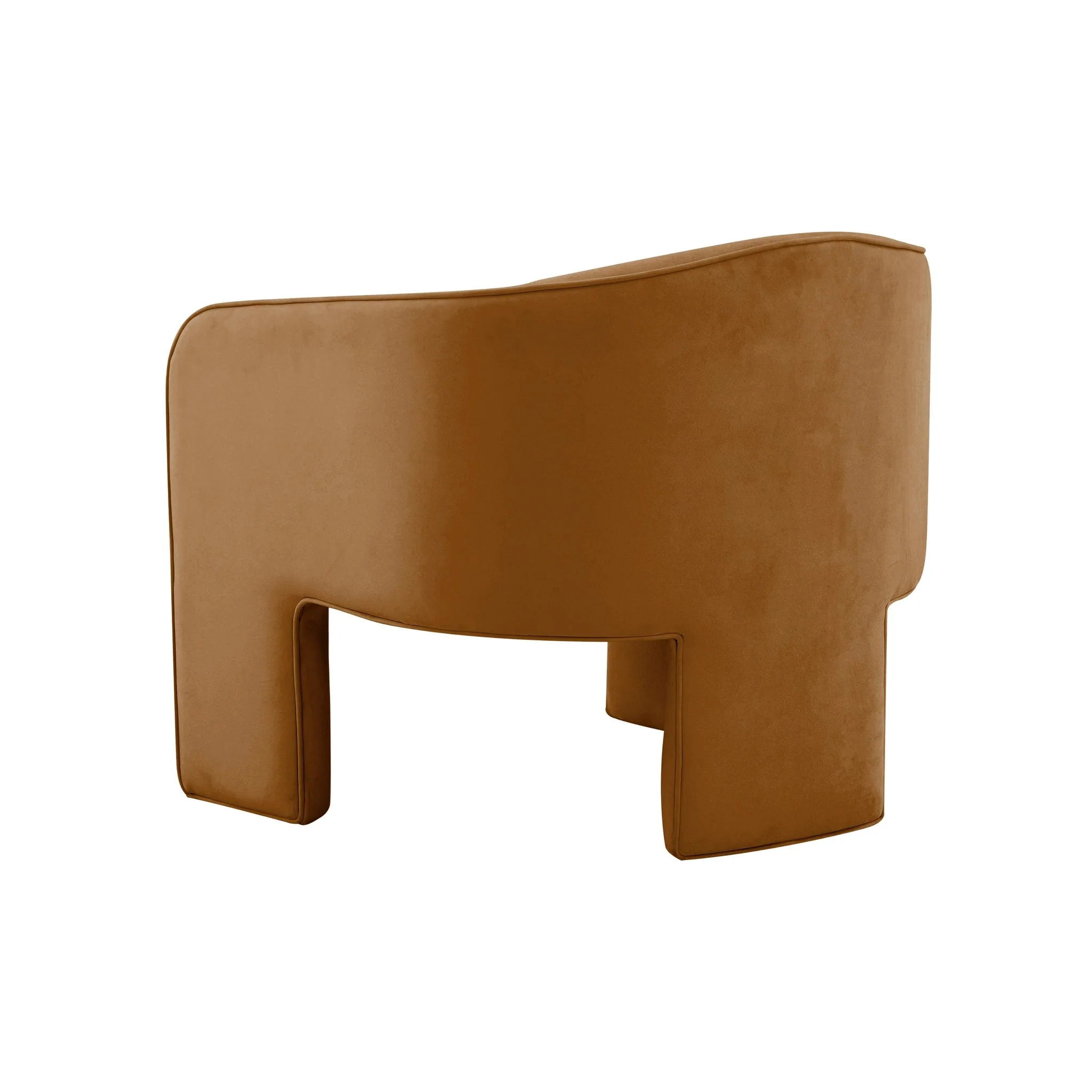 Marla Cognac Velvet Accent Chair - Image 4