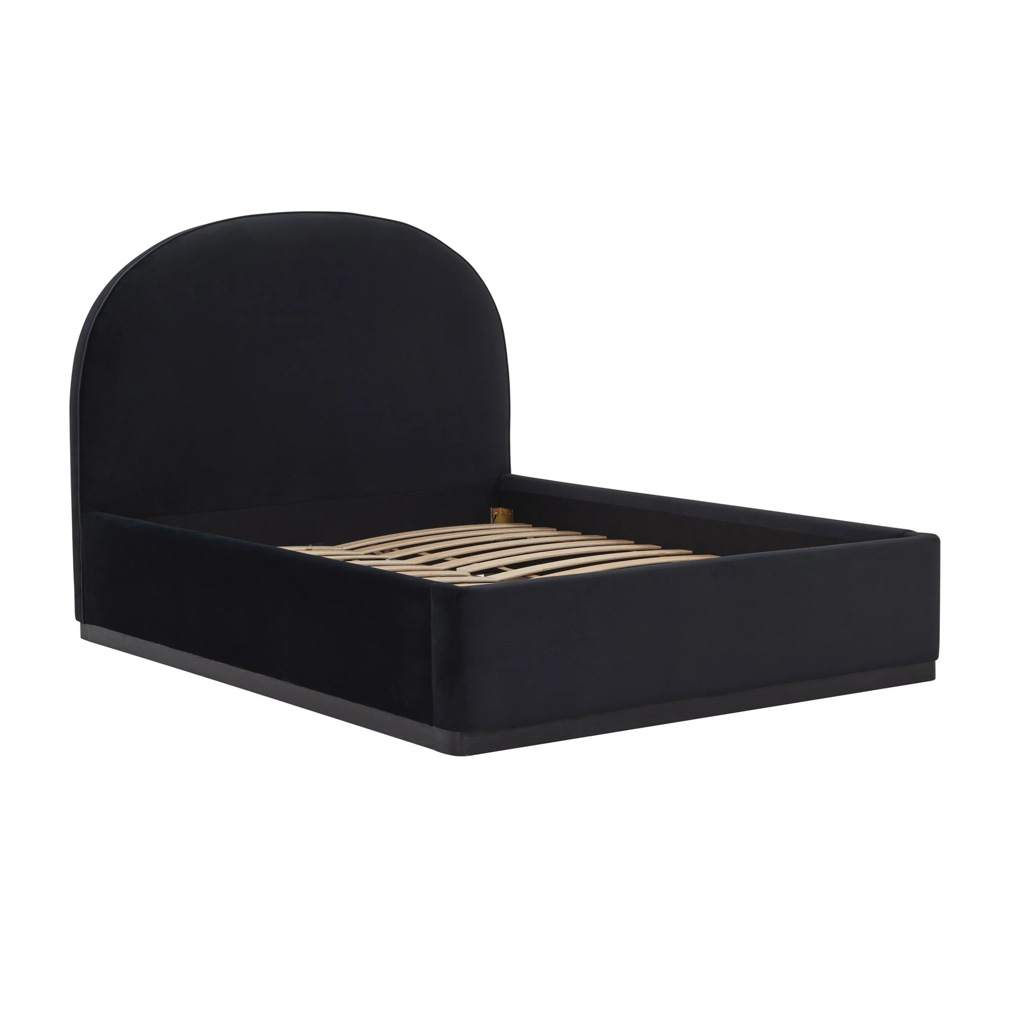 Marlow Black Velvet Queen Bed - Image 4
