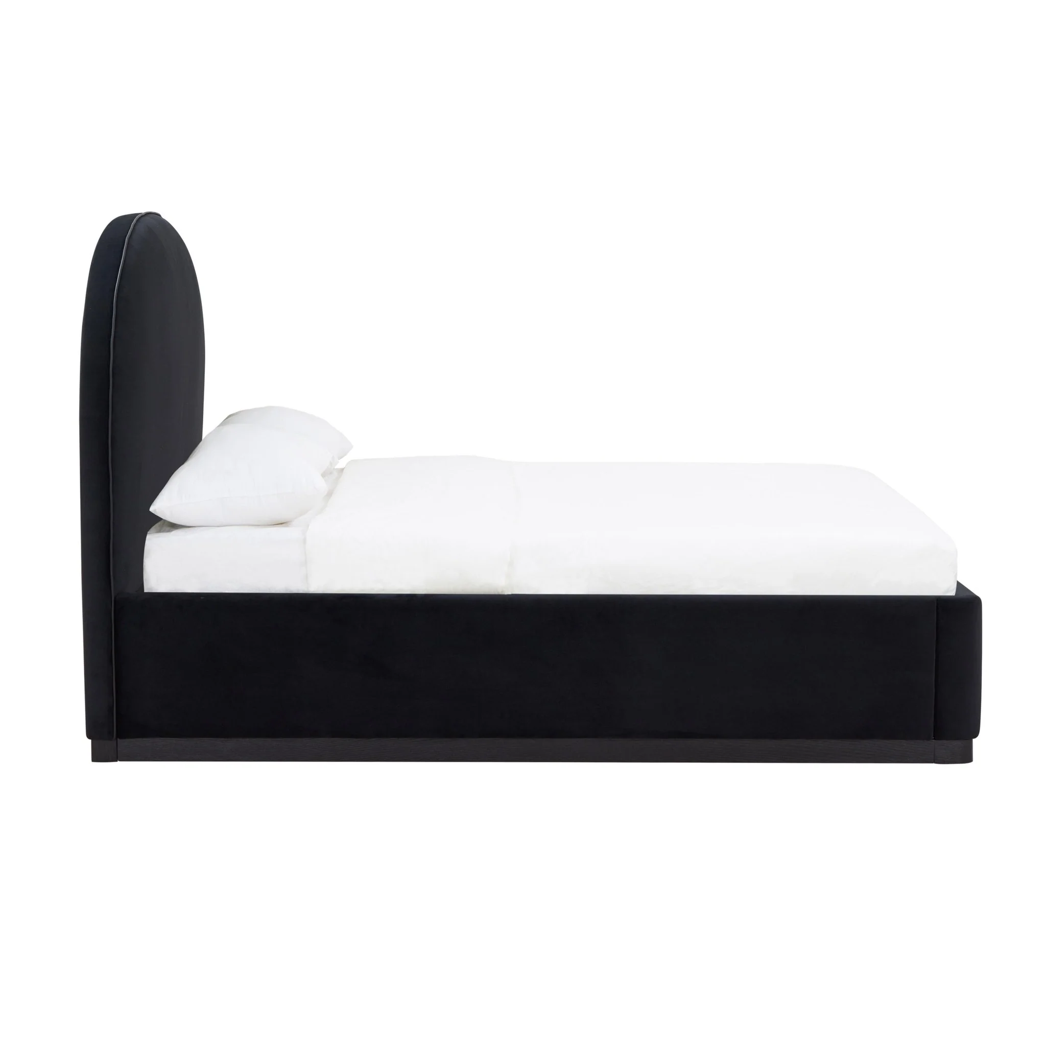 Marlow Black Velvet Queen Bed - Image 6