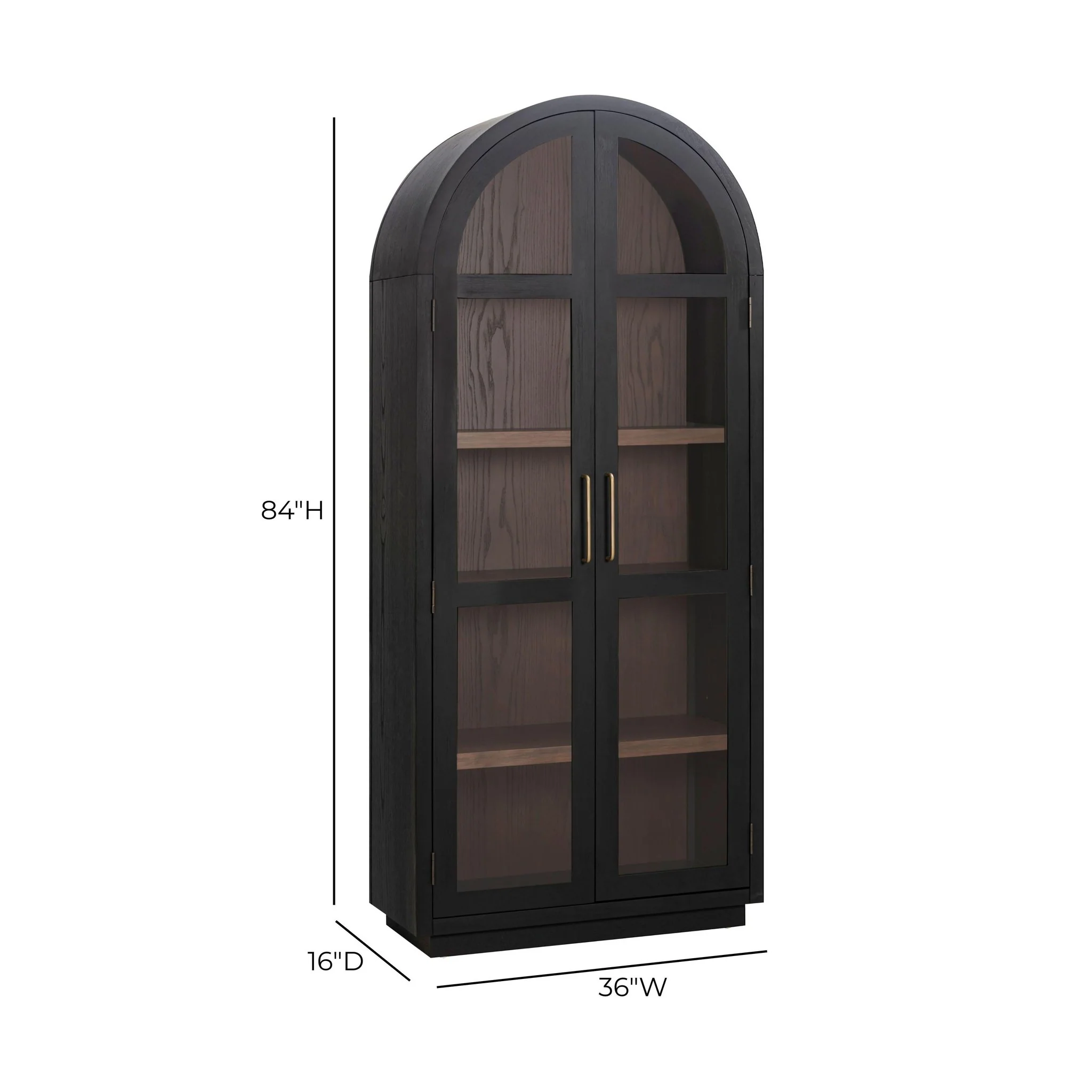 Marlow Black Wood Display Cabinet - Image 8
