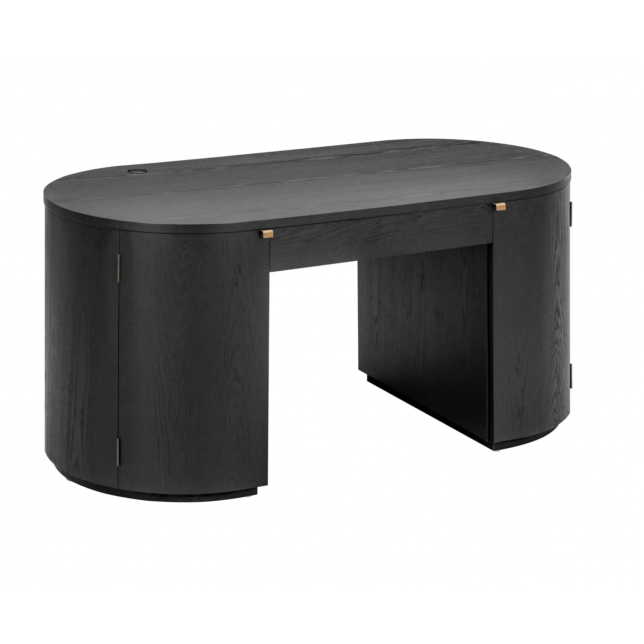 Marlow Black Wood Executive Desk - Image 3