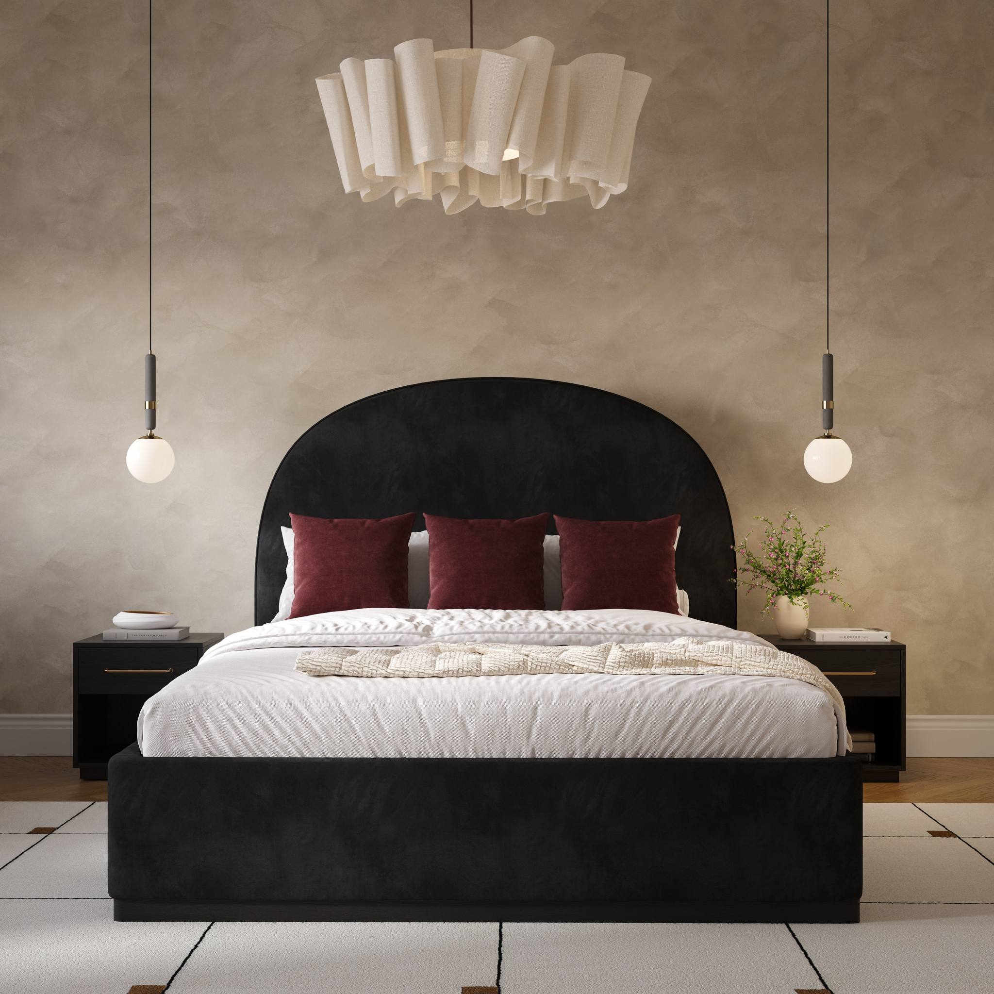 Marlow Black Wood Nightstand - Image 3