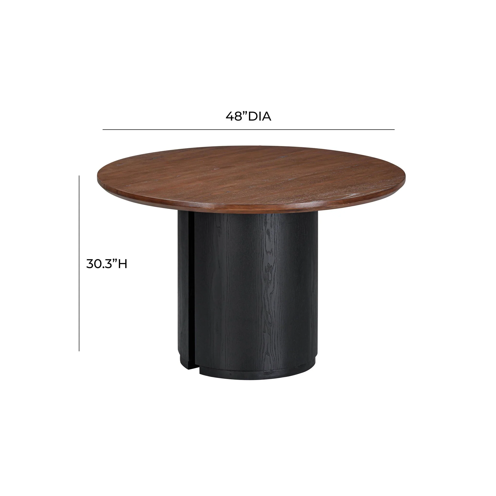 Marlow Black Wood Round Dining Table - Image 6