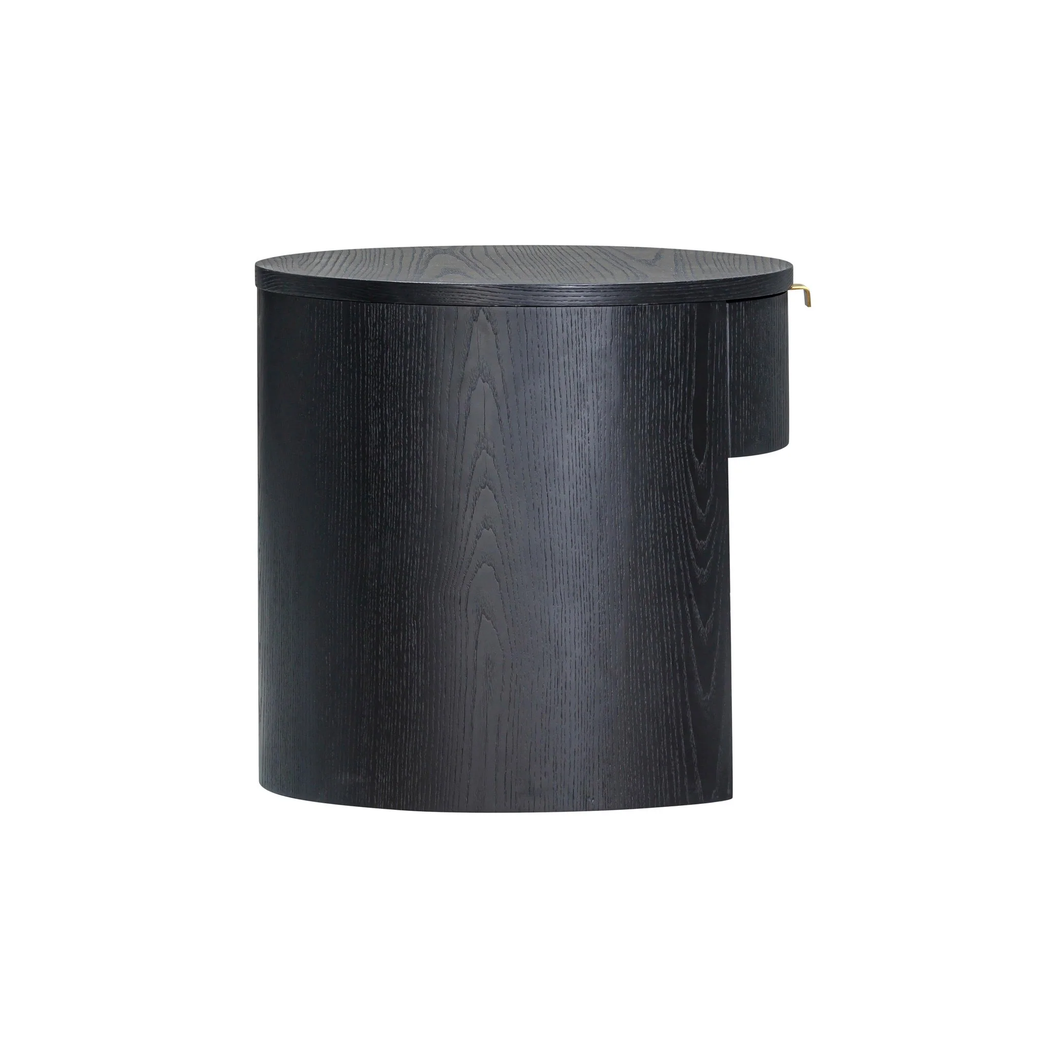 Marlow Black Wood Round Nightstand - Image 5