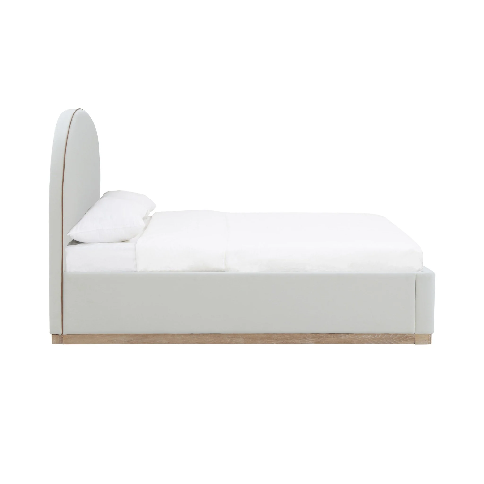 Marlow Cream Velvet Queen Bed - Image 6