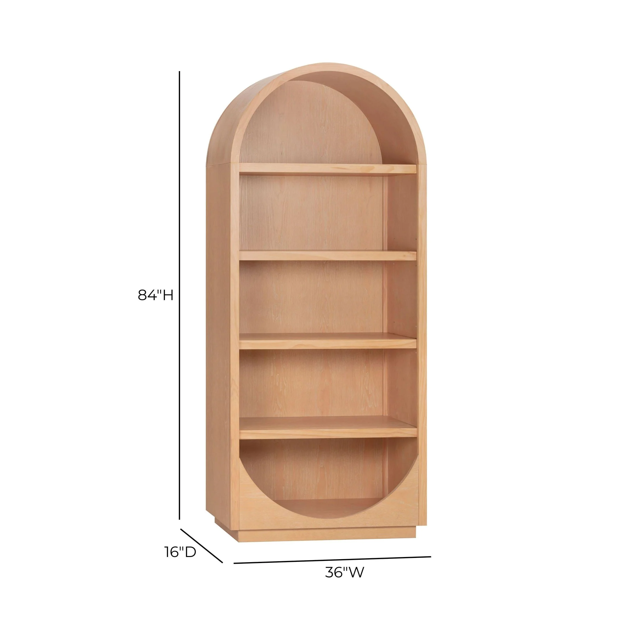 Marlow Natural Wood Bookcase - Image 9