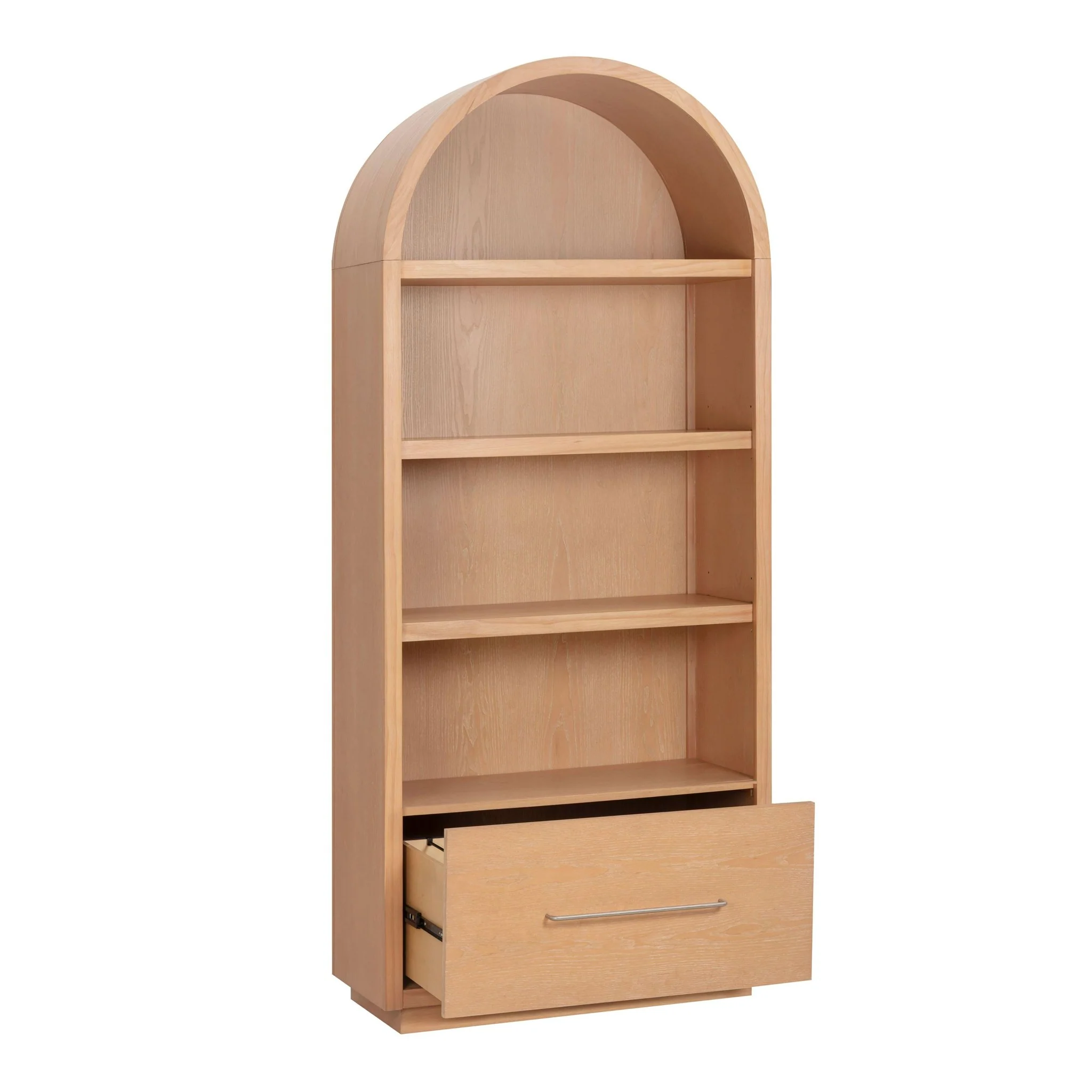 Marlow Natural Wood Bookcase with File Drawer - Image 6