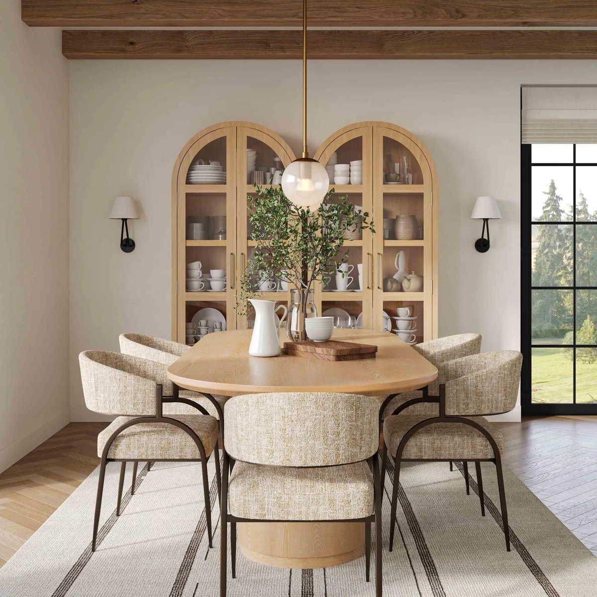 Marlow Natural Wood Display Cabinet - Image 2