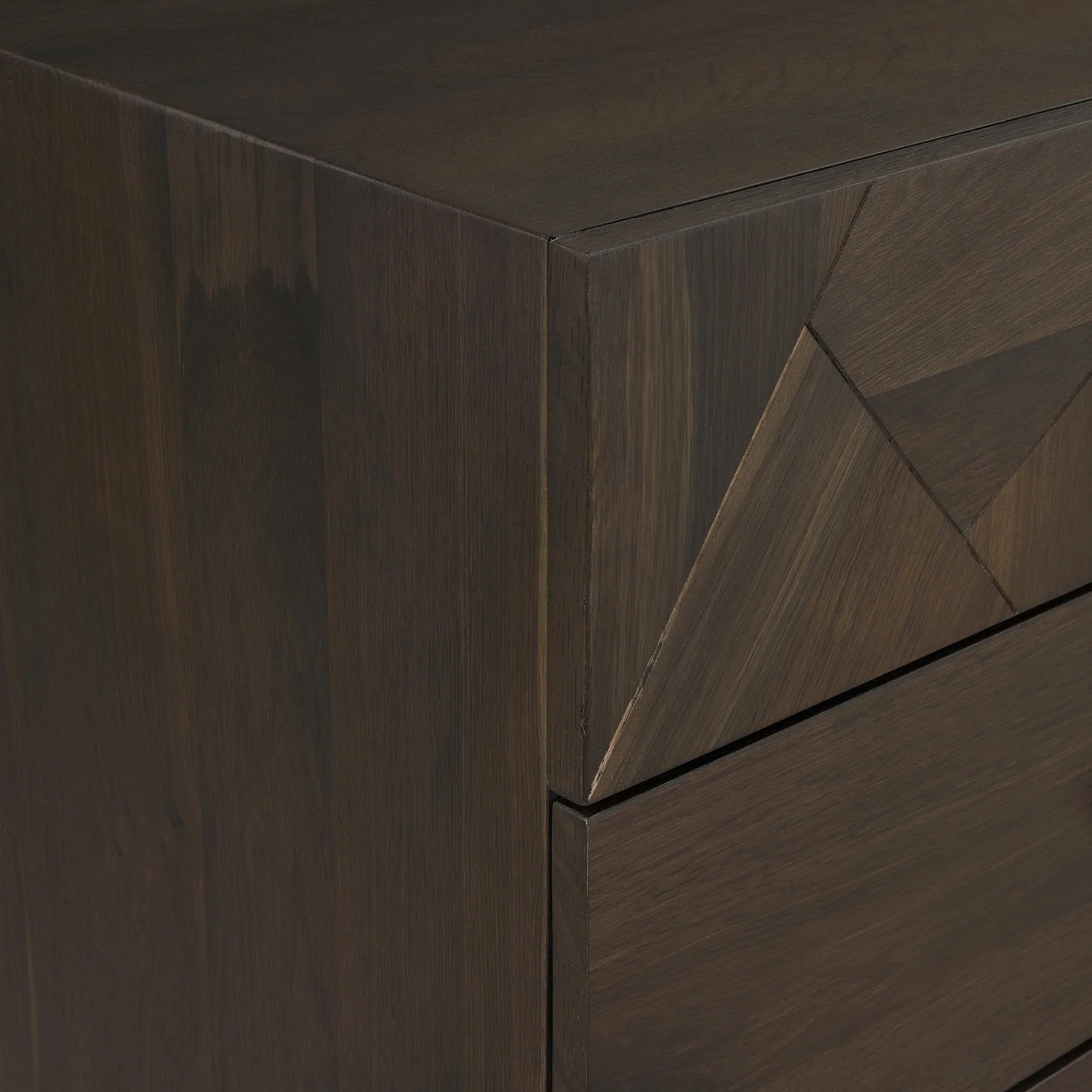 Marquis 6 Drawer Oak Wood Dresser with Black Metal Legs - Image 7