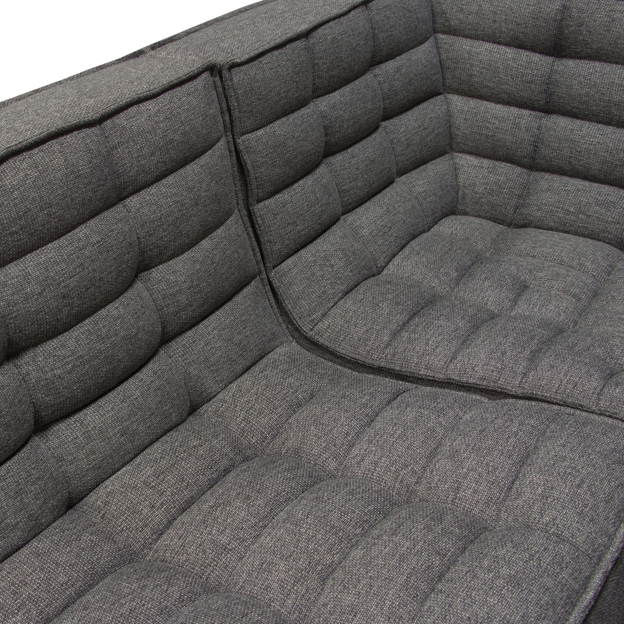 Marshall 3PC Corner Modular Sectional w/ Scooped Seat in Grey Fabric by Diamond Sofa - Image 5