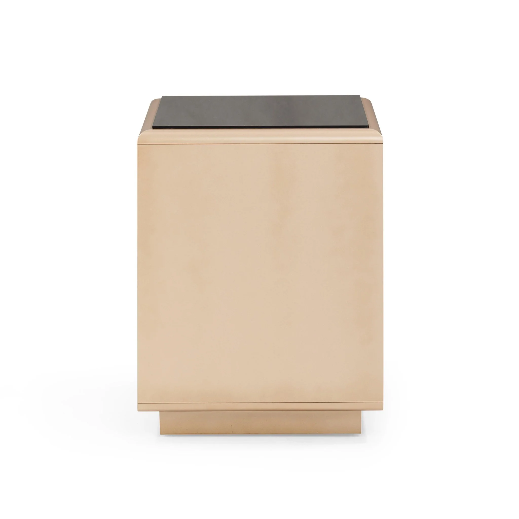 Martha Taupe Mirrored Nightstand - Image 4