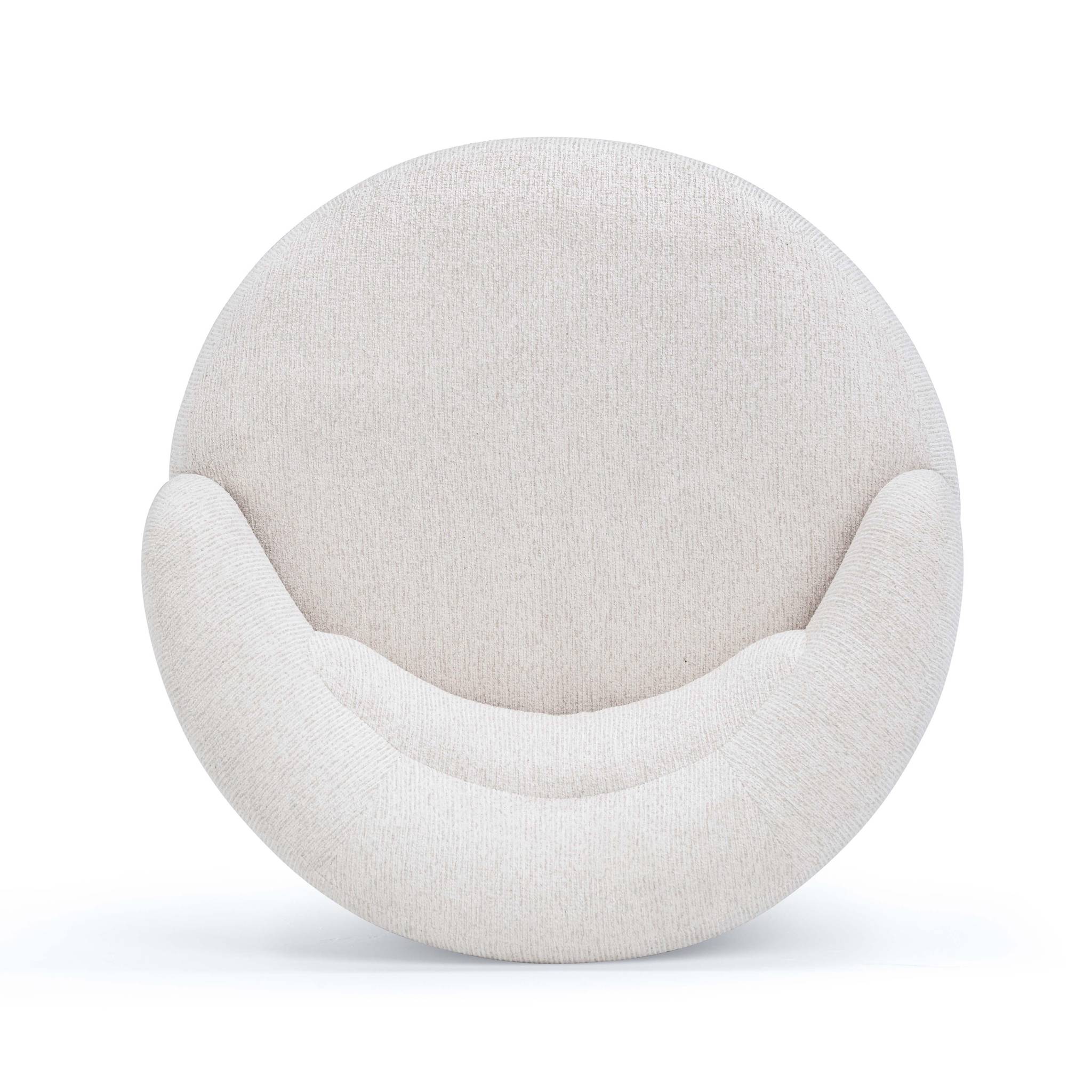 Massa Textured Beige Swivel Accent Chair - Image 7